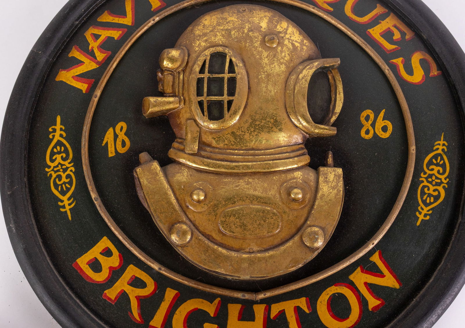 "Navy Antiques Brighton" Decorative Wall Mounted Sign - 3
