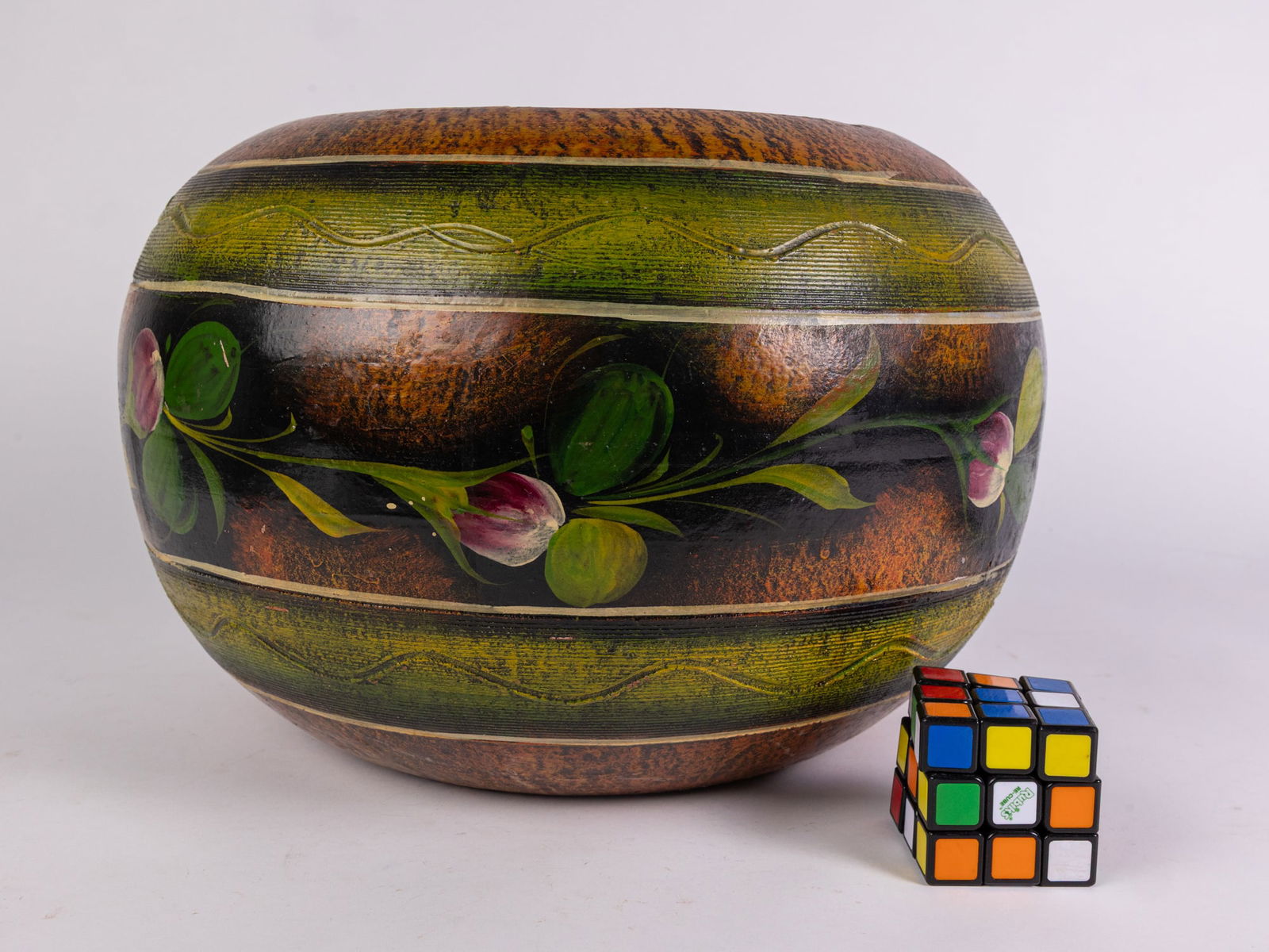 Large Hand Painted Mexican Planter - 2
