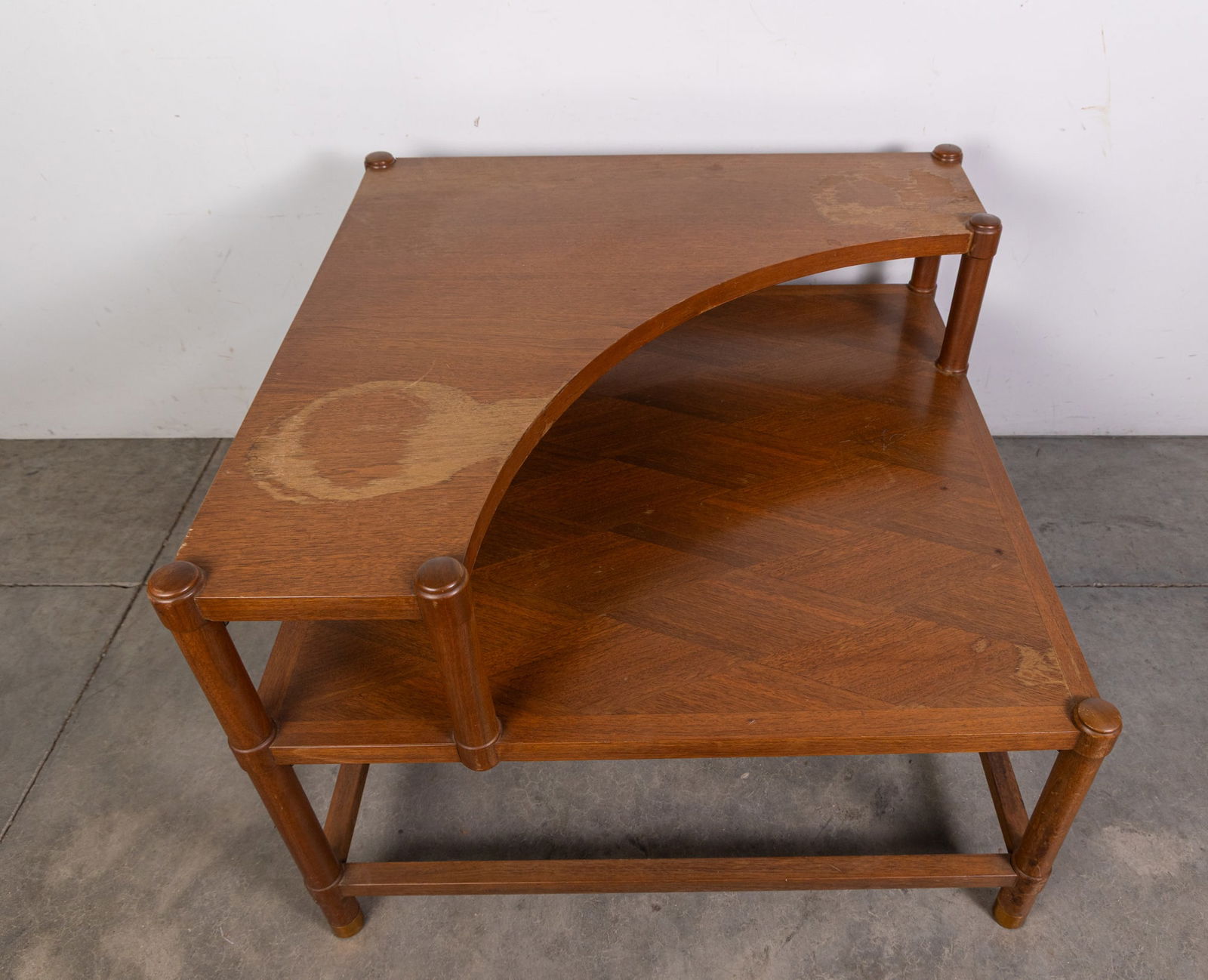 Vintage Mid Century Modern MCM Two Tiered Side Table - 2