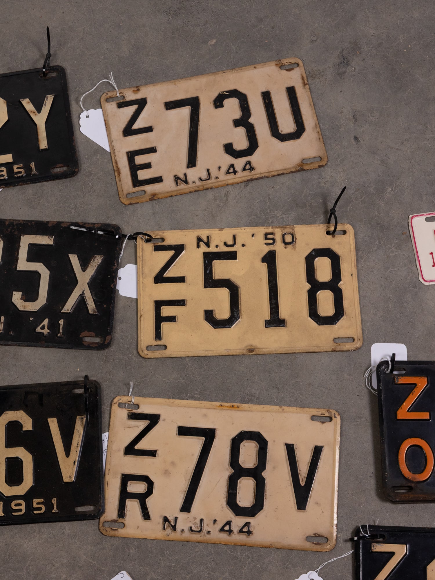 Vintage New Jersey License Plates, 1940's-1950's - 3