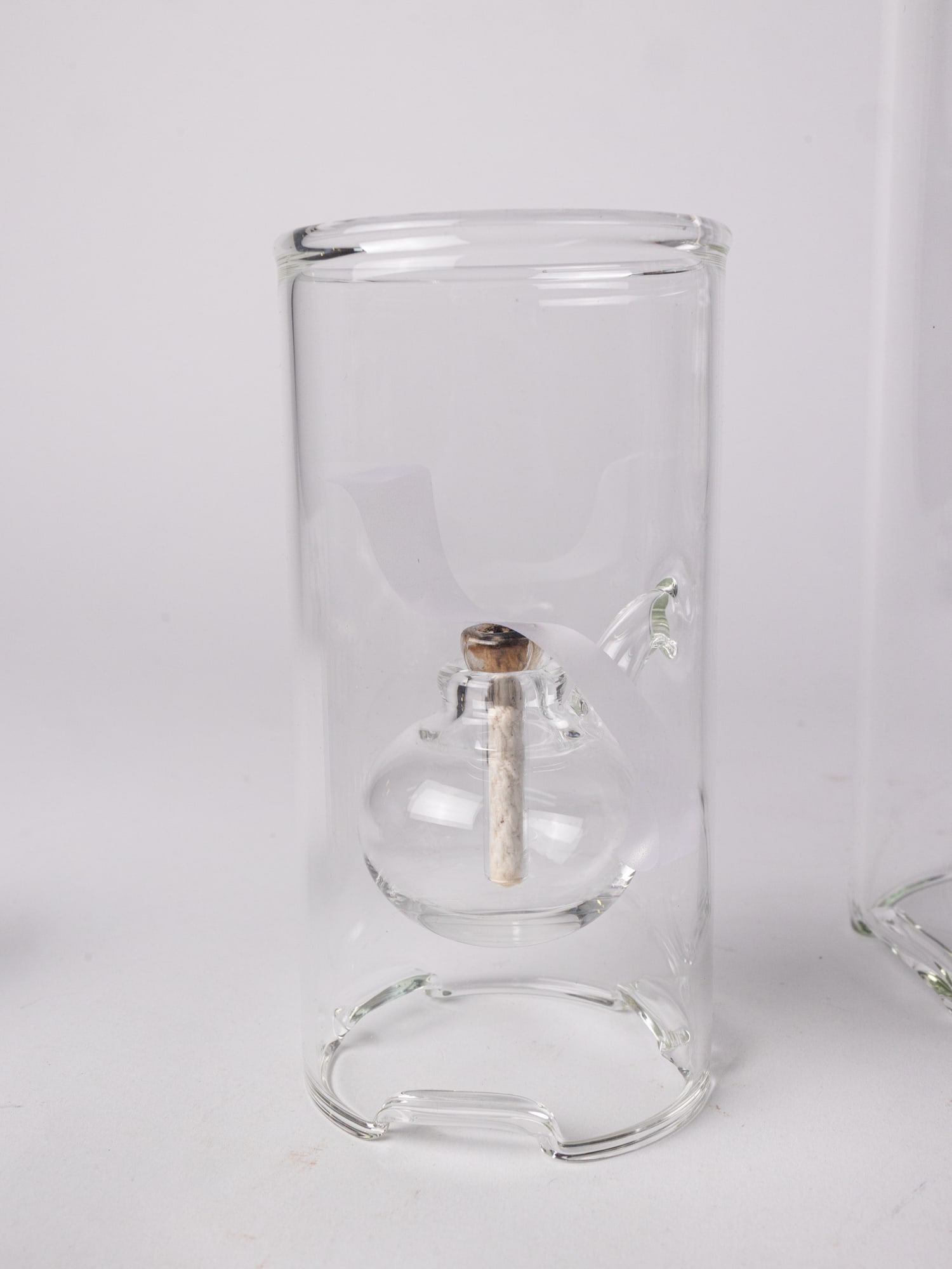 Four Wolfard Glass Oil Lamps - 3