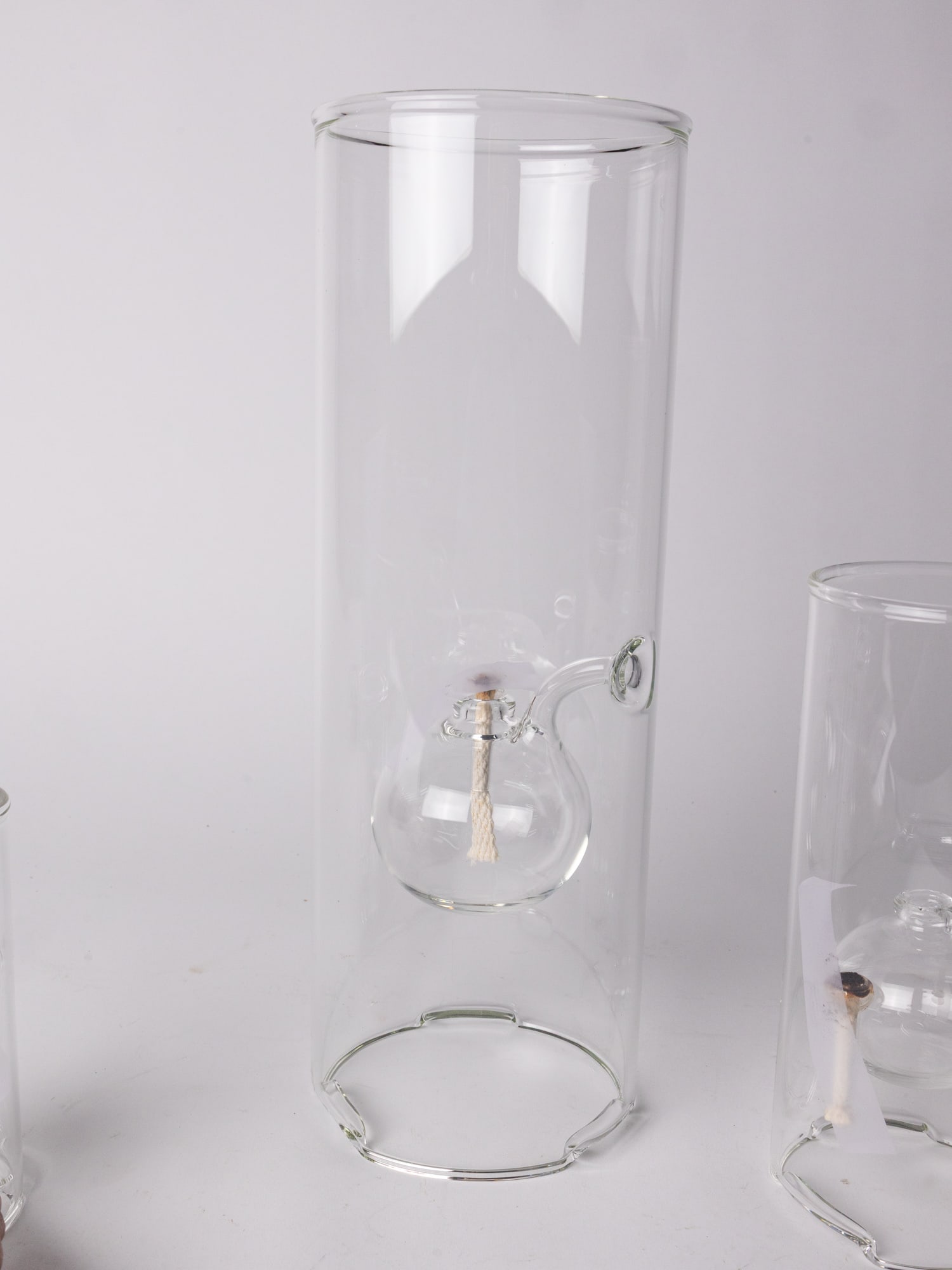 Four Wolfard Glass Oil Lamps - 4