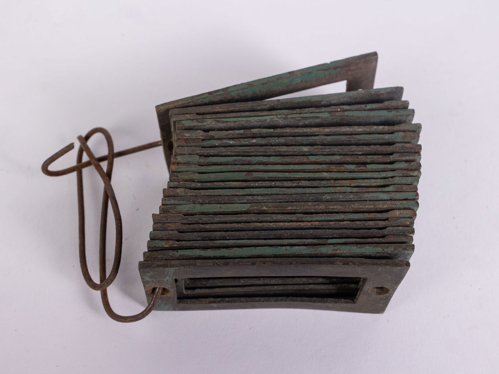 Set of Twenty Antique Brass Drawer Label Fixtures - 3