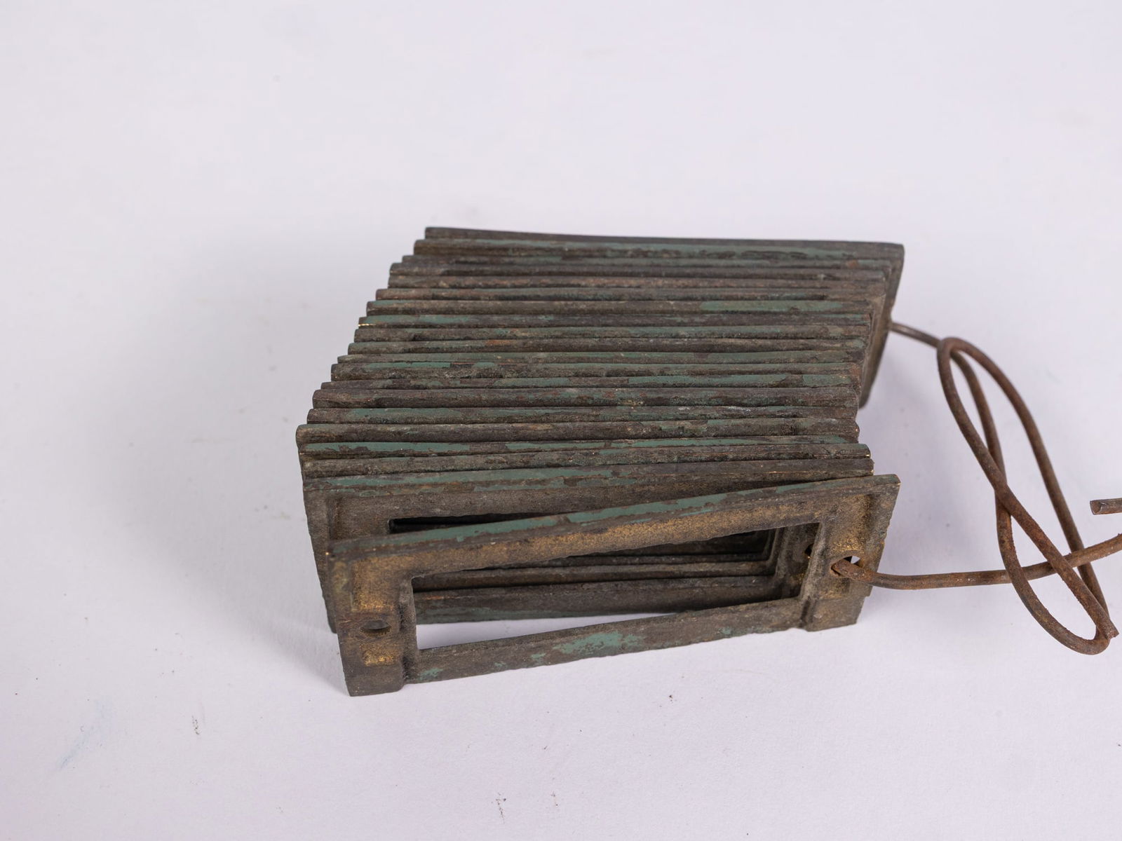 Set of Twenty Antique Brass Drawer Label Fixtures - 4