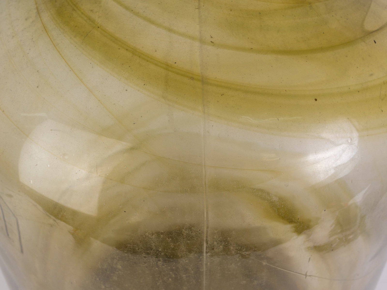 Large Olive Green Farmhouse Chic Carboy Glass Vessel - 6