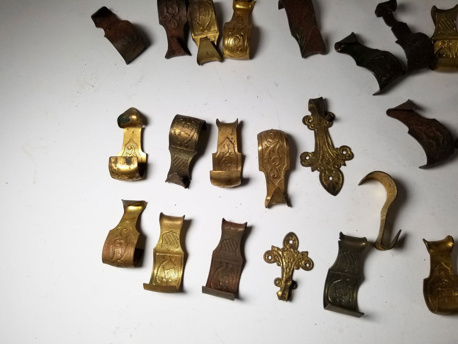 Assortment of Antique Victorian Ornate Picture Hangers - 2