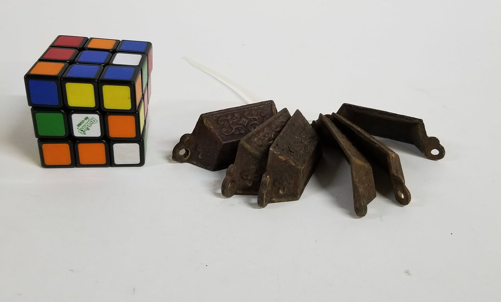 Set of Six Antique Cast Iron Victorian Drawer Pulls - 2