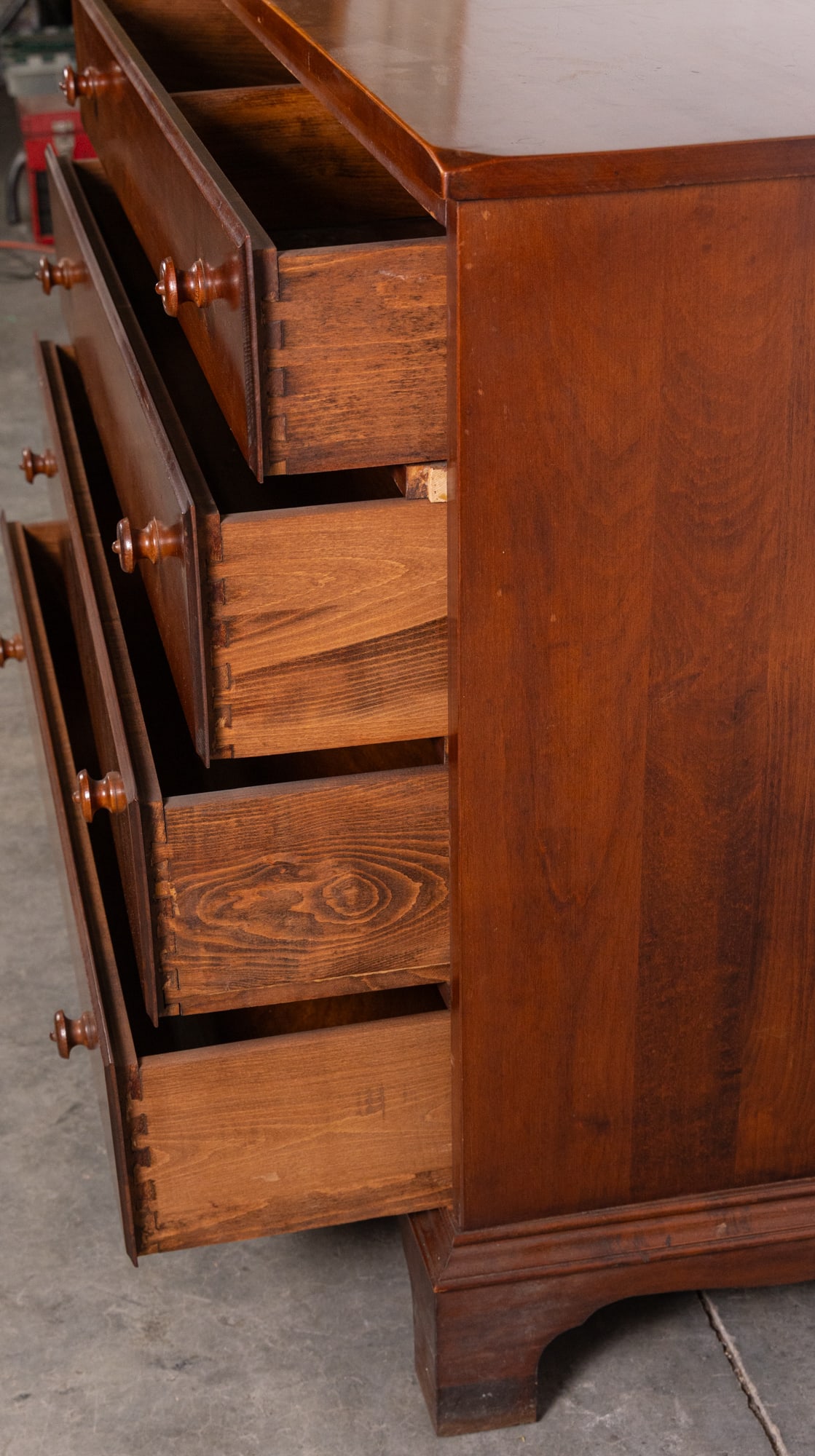 Antique Primitive Four Drawer Dresser - 7