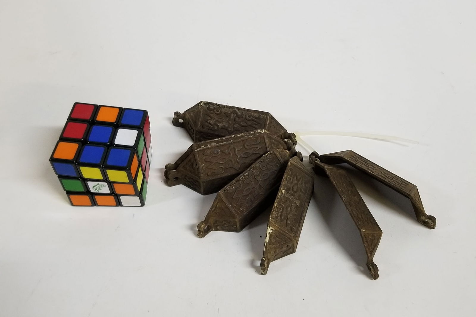 Set of Seven Cast Iron Victorian Drawer Pulls - 2