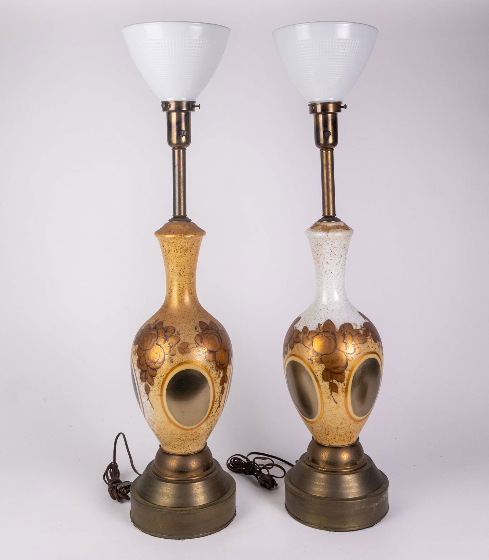Pair of Hollywood Regency Torchiere Table Lamps (1 of 7)