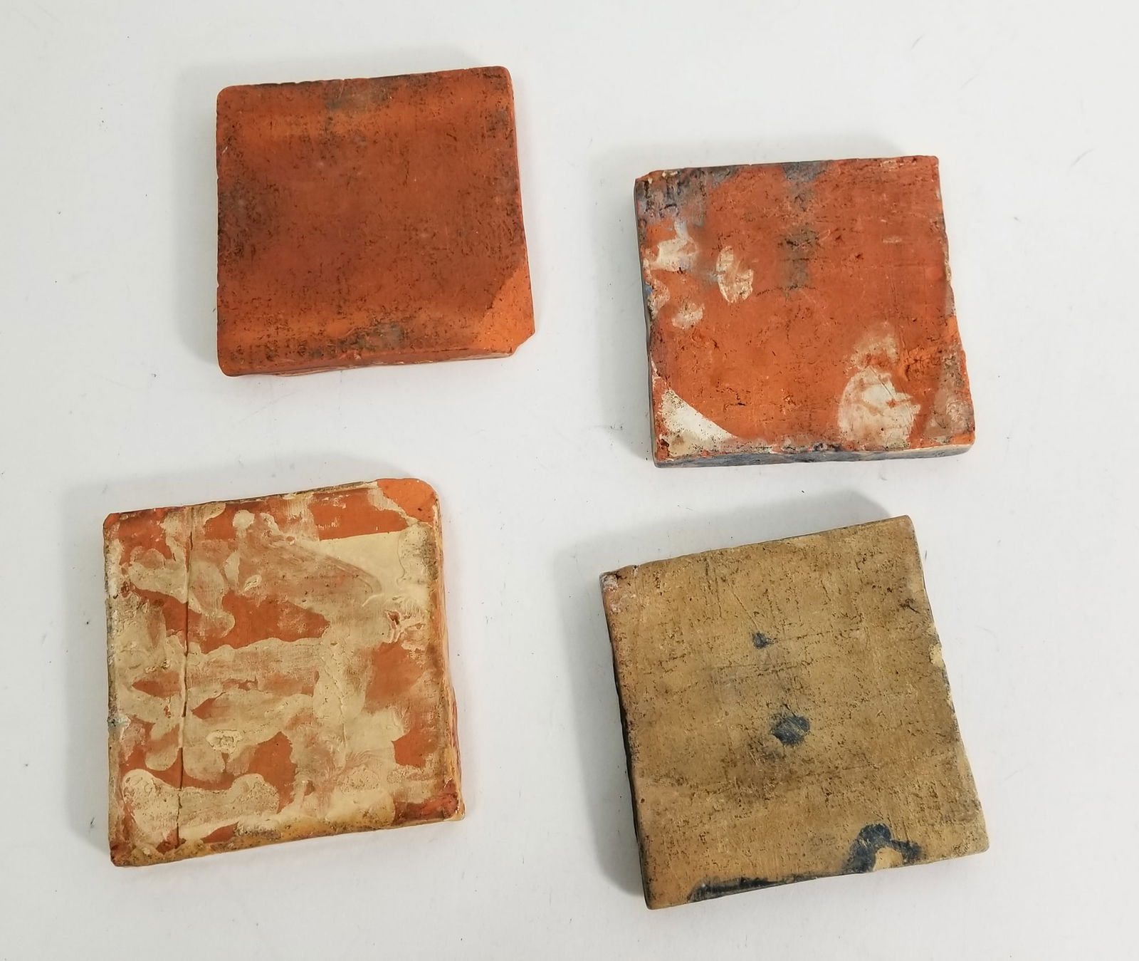 Four Antique Tiles ft. Henry Mercer Moravian Pottery - 2