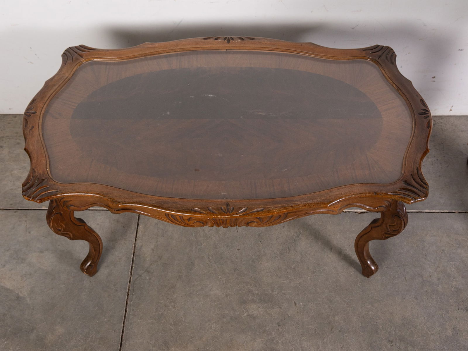 Two Vintage Glass Top Side Tables - 2