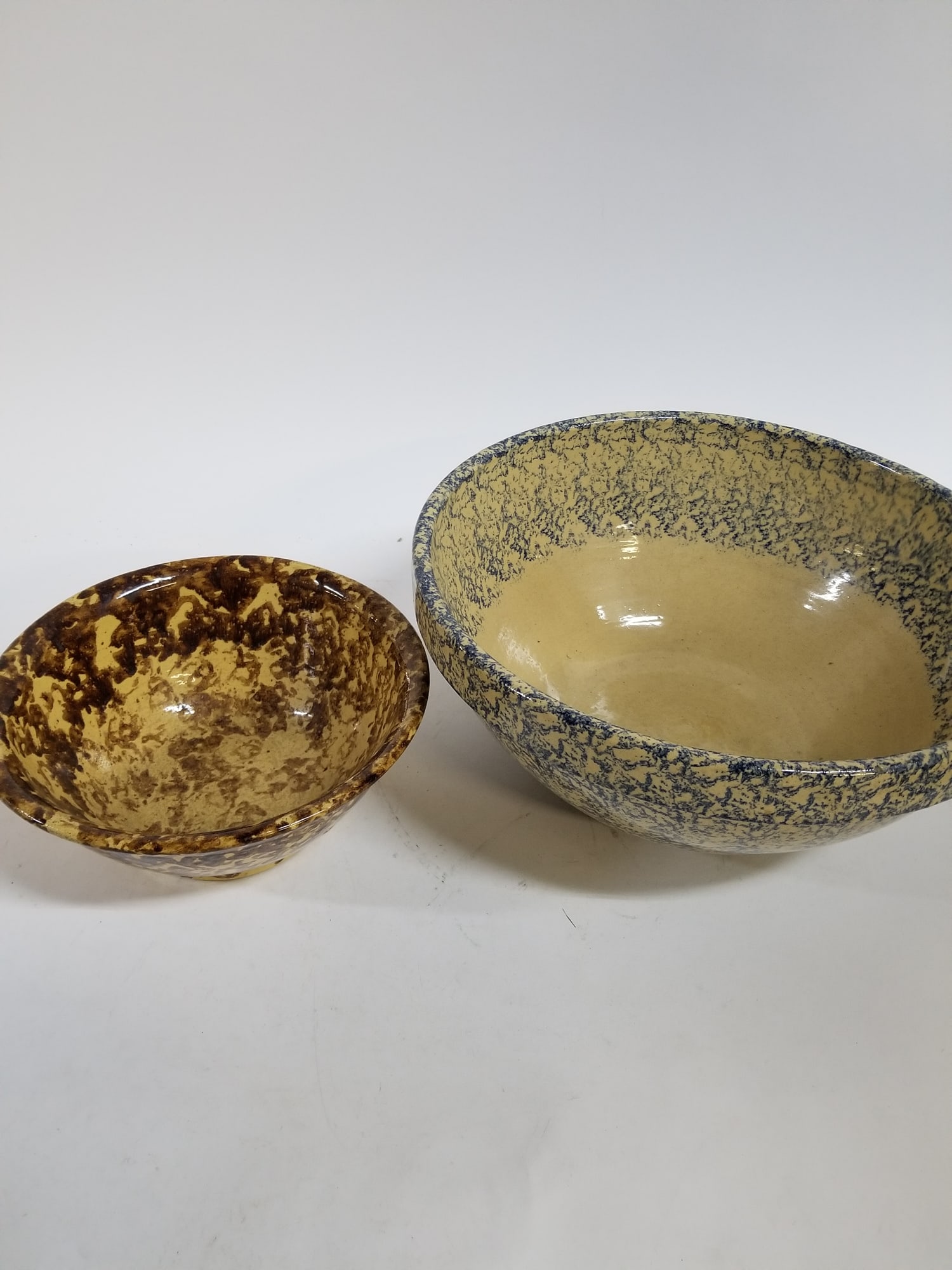 Two Pieces of Antique Spongeware/Yellowware - 2