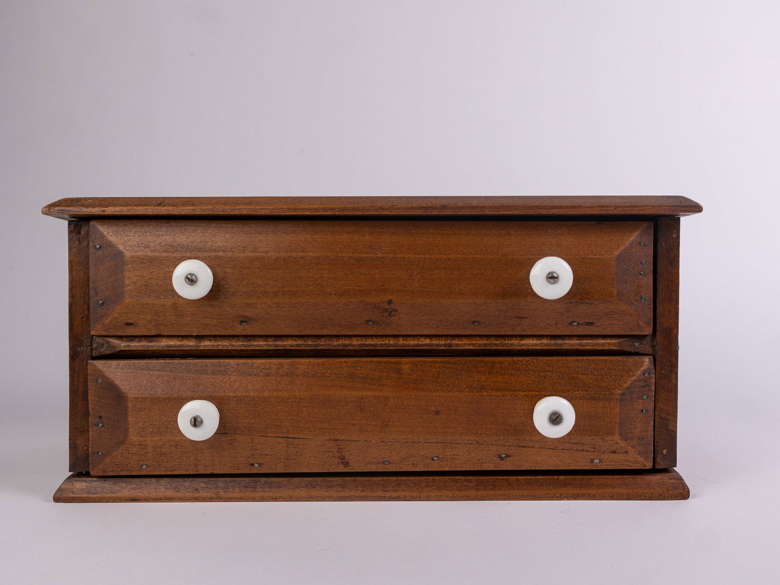 Antique Table Top Two Drawer Storage Cabinet (1 of 7)