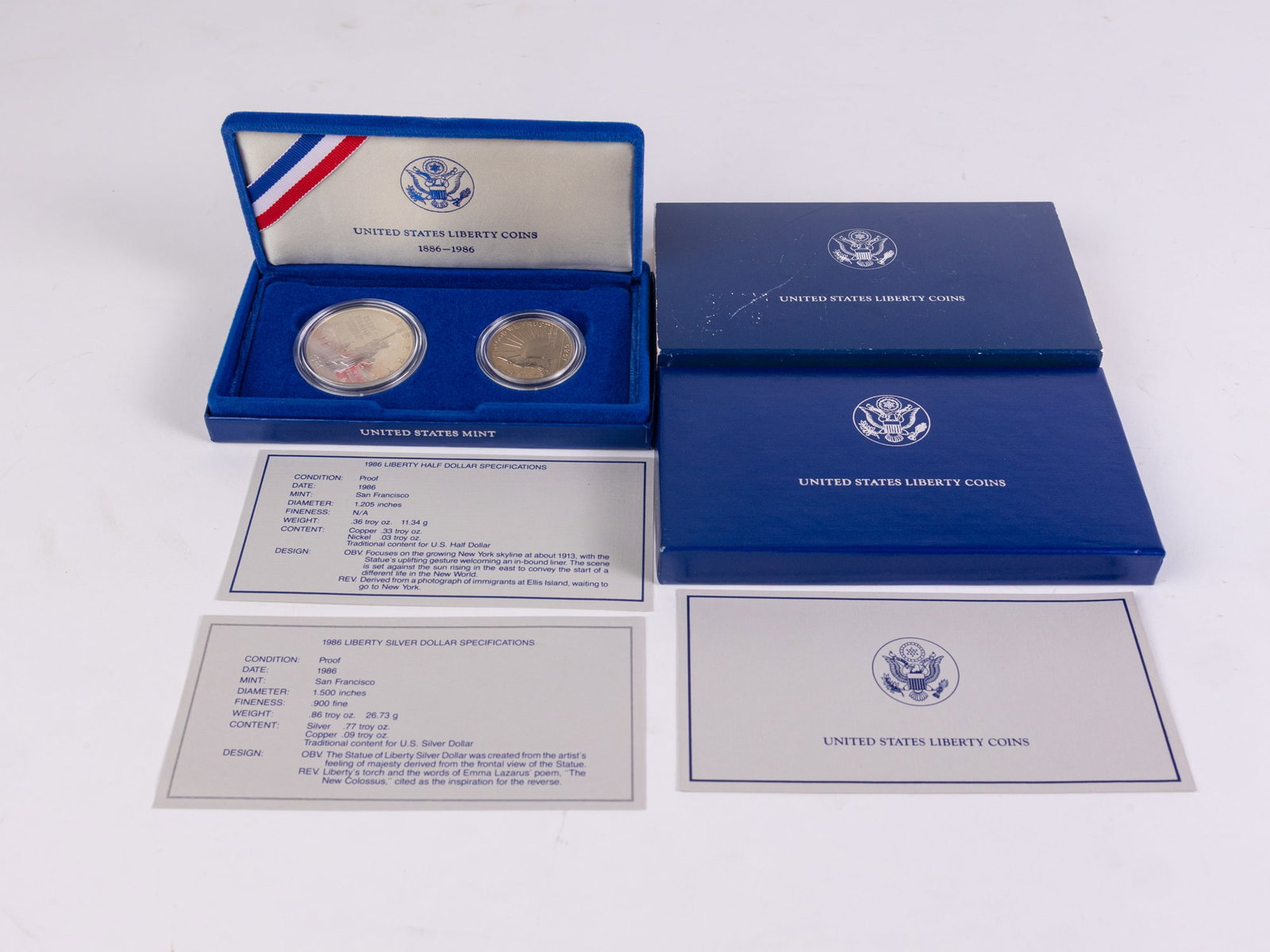 1986 U.S. Liberty Two Coin Set (1 of 6)