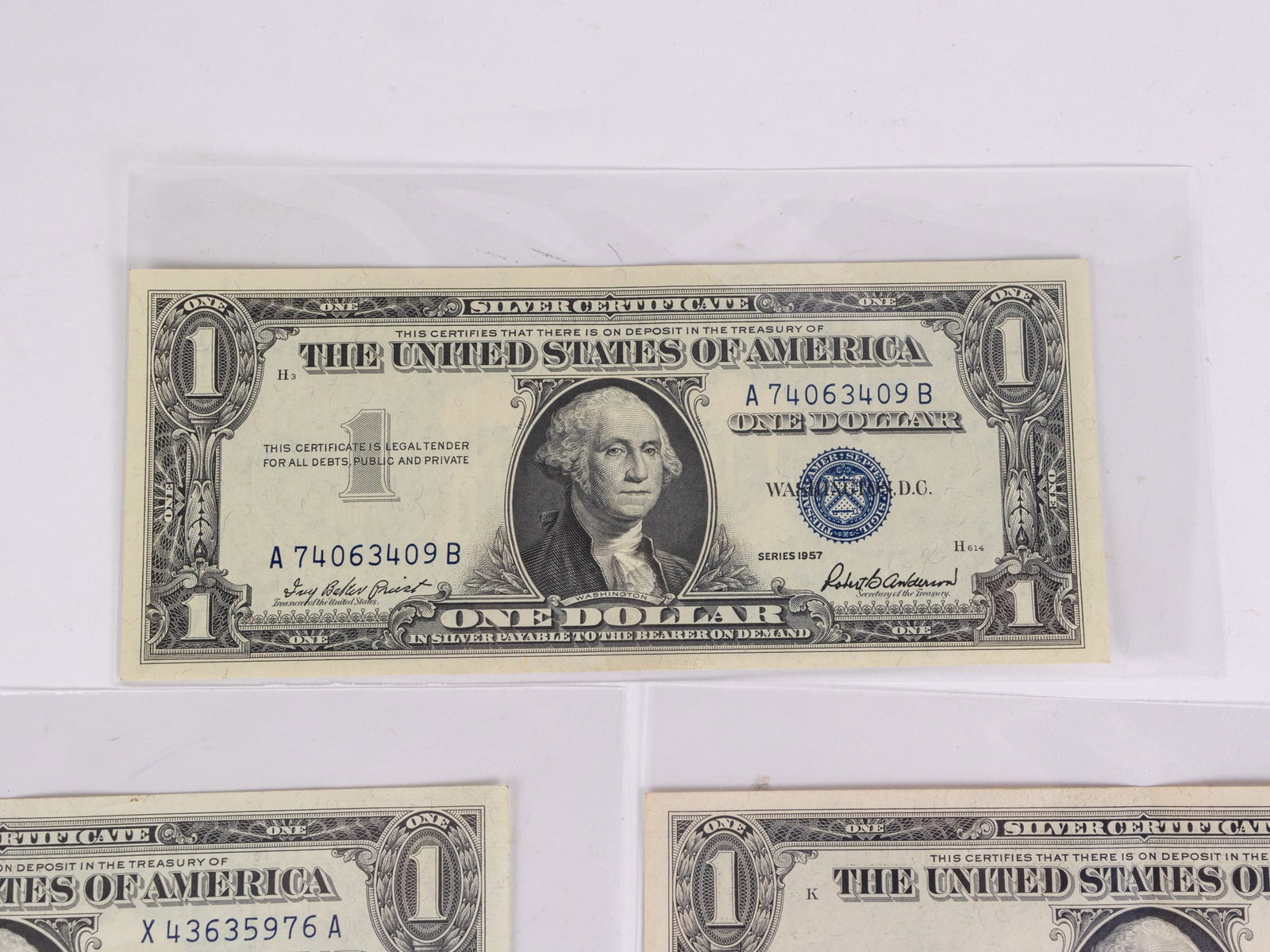 Seven One Dollar Silver Certificates - 4