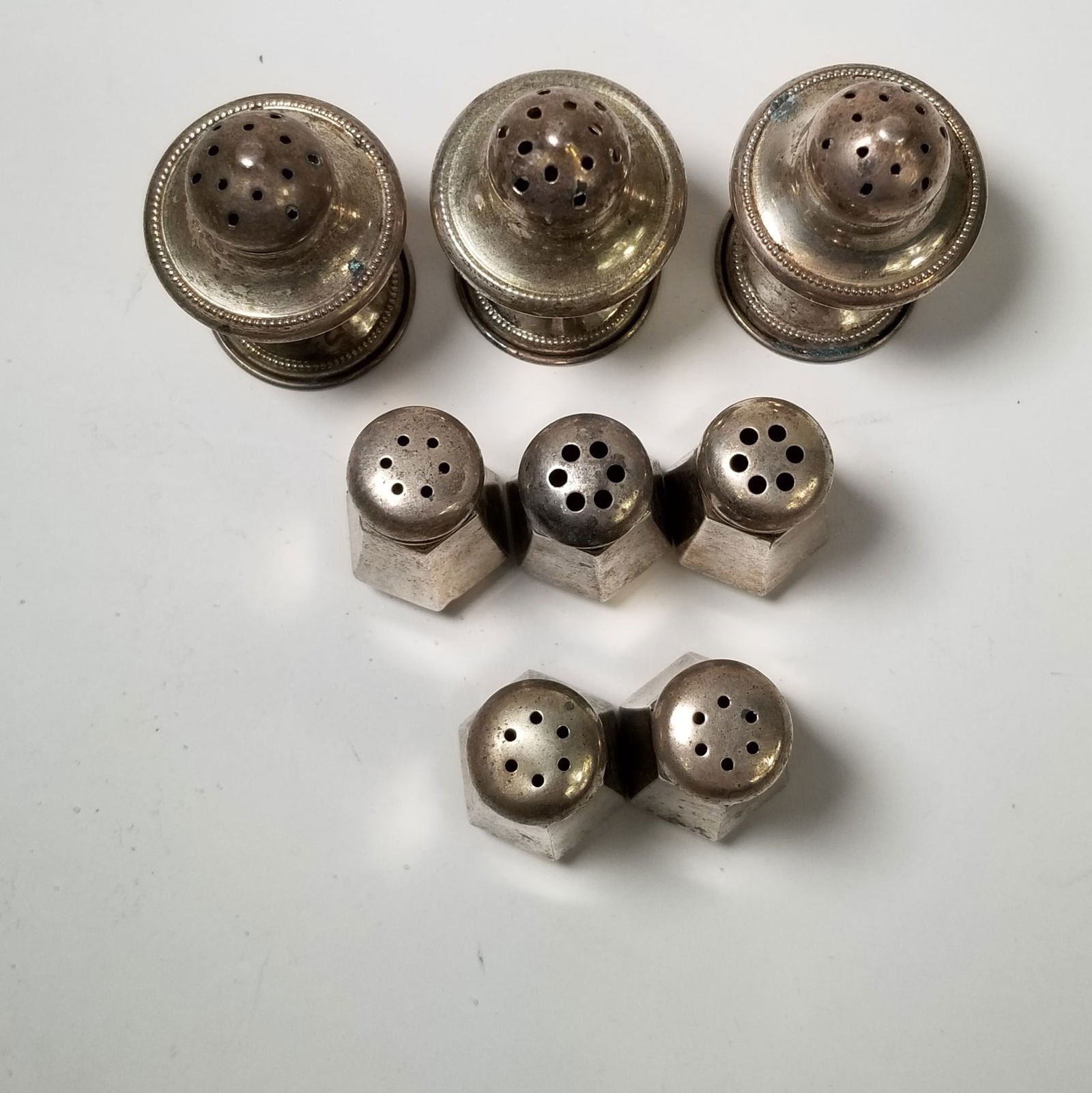 Eight Sterling Silver Shakers - 2