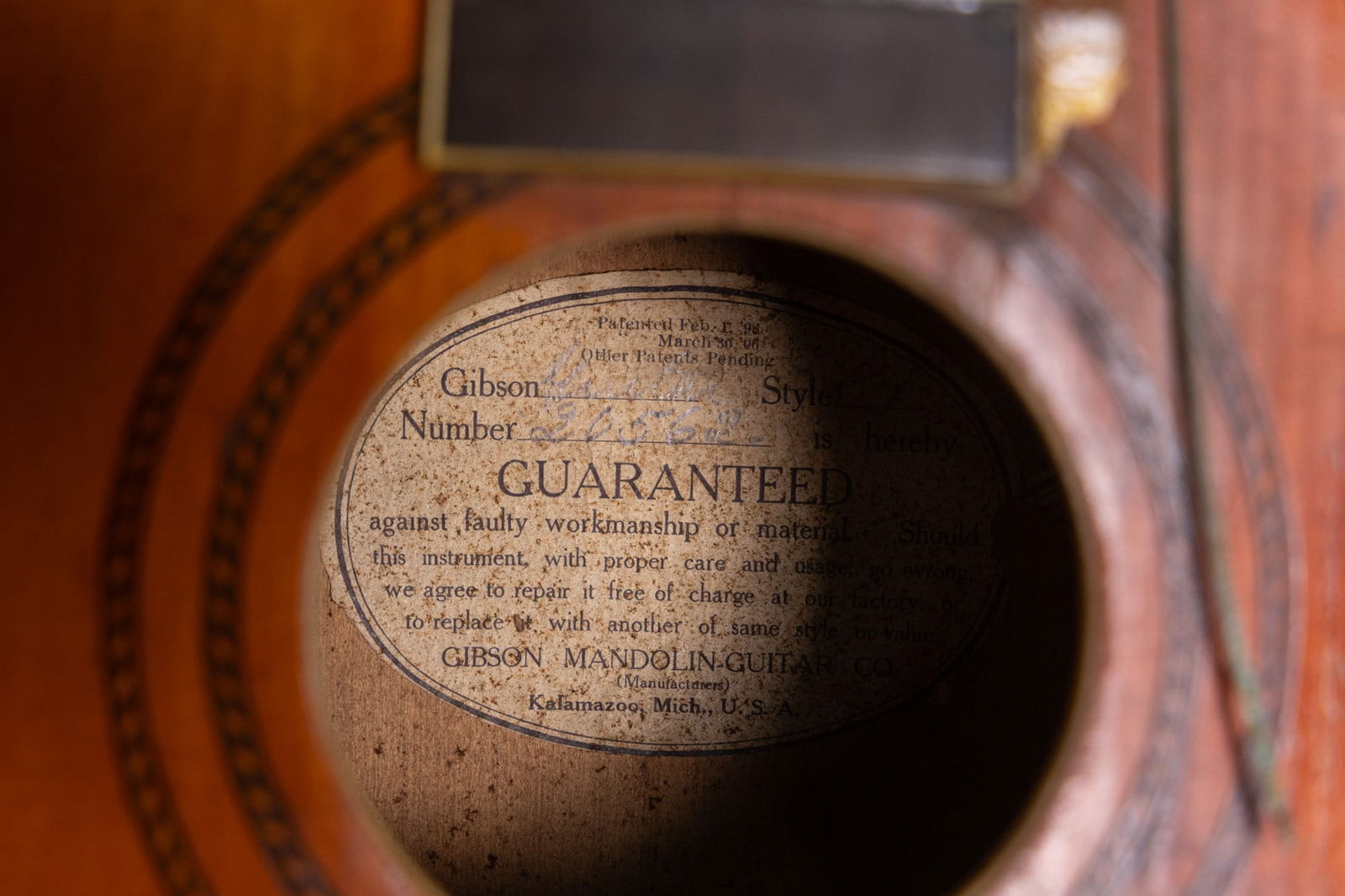 Gibson L-1 Arch Top 1902-1915 Antique Acoustic Guitar - 4