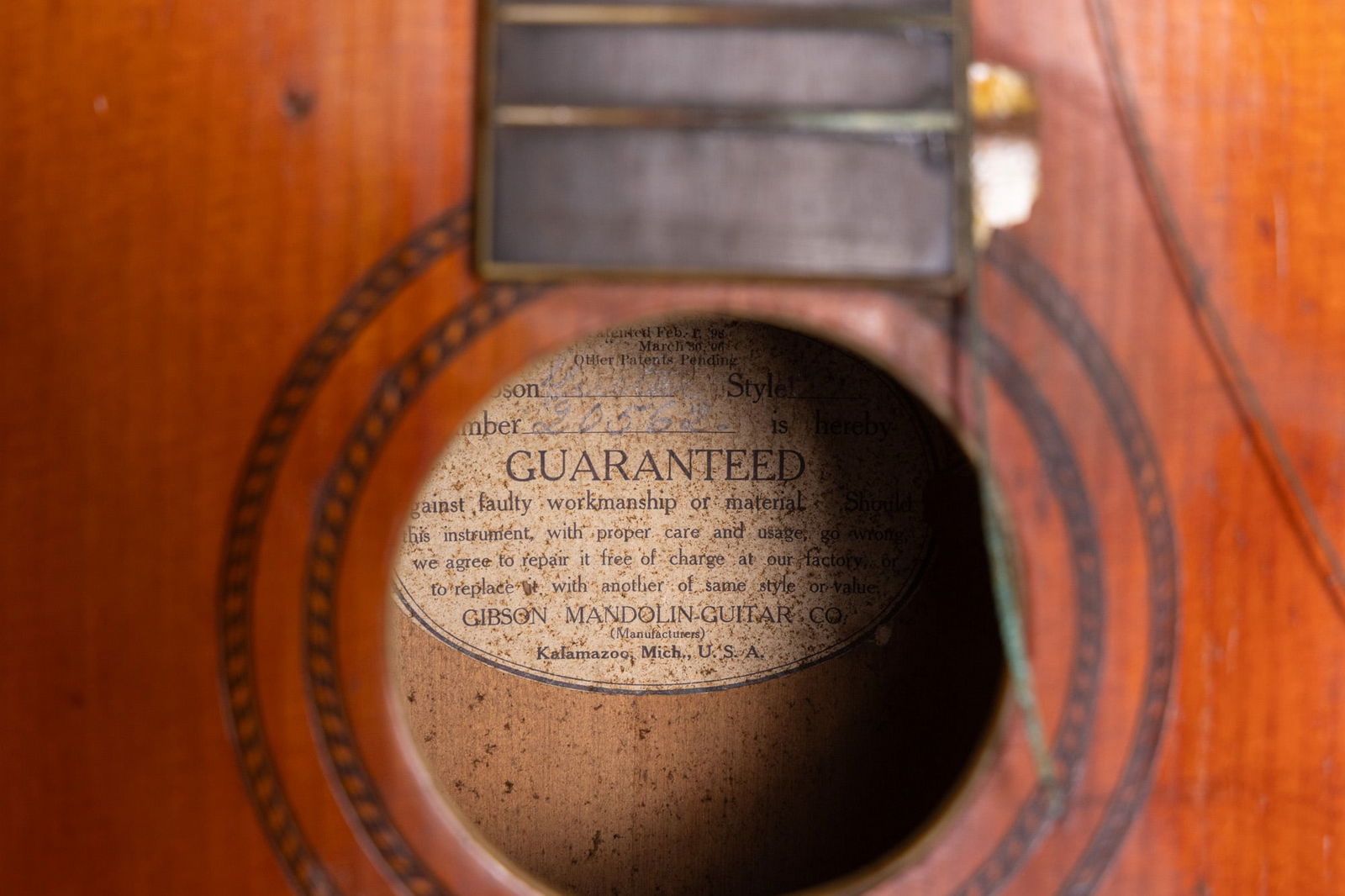 Gibson L-1 Arch Top 1902-1915 Antique Acoustic Guitar - 5