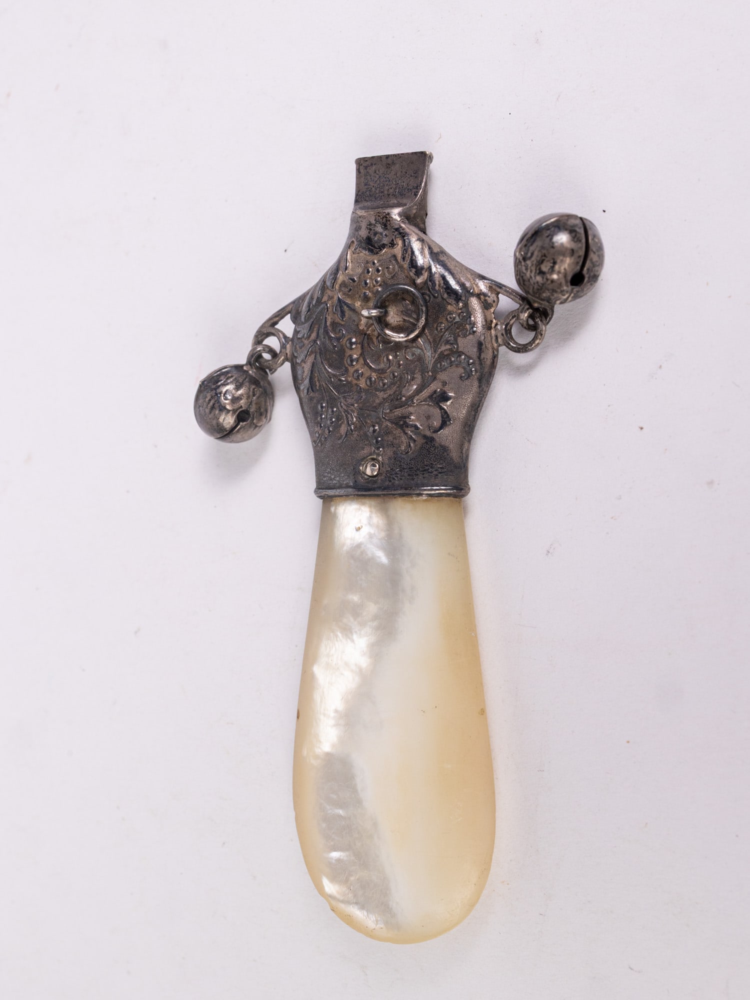 Antique Early Pair of Victorian Baby Rattle Whistles - 7