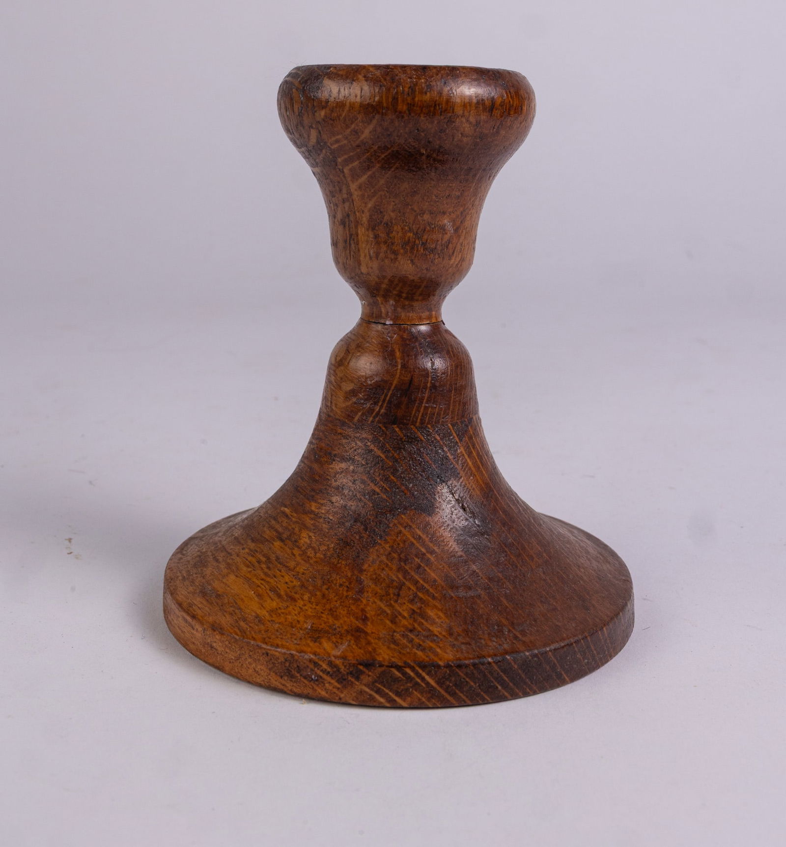 Antique Hand Turned Candle Holder Crafted w/ Wood from the Salem Oak (1 of 6)