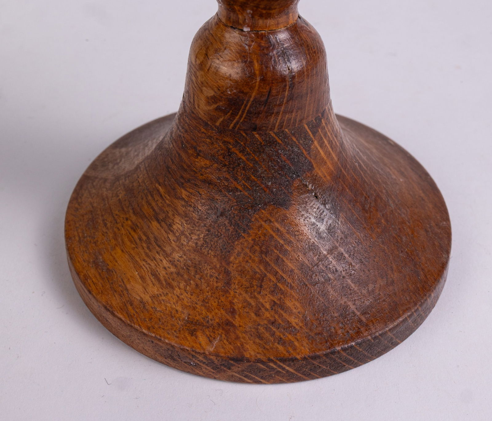 Antique Hand Turned Candle Holder Crafted w/ Wood from the Salem Oak - 3
