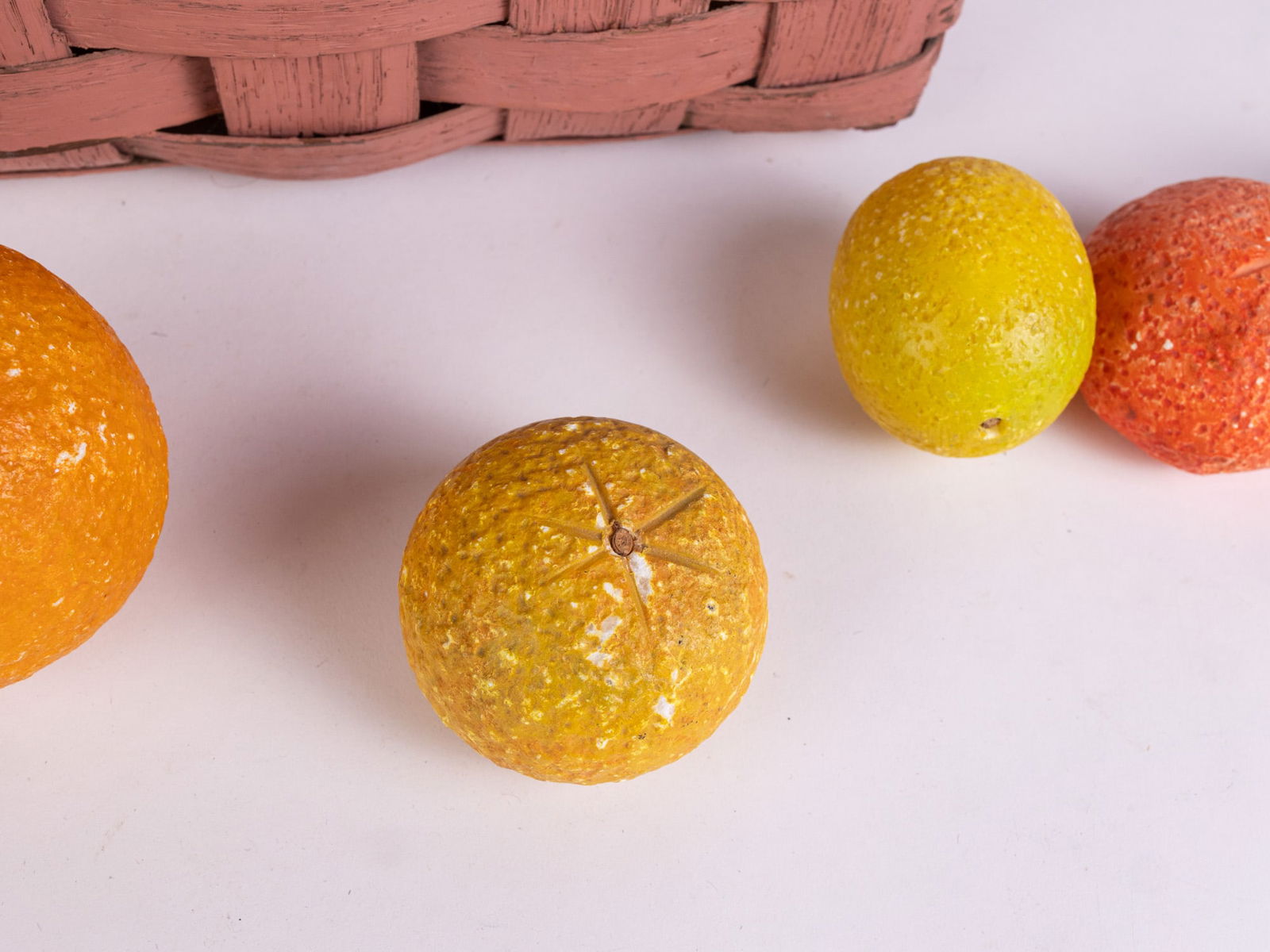 Antique Italian Carved Alabaster Citrus Sculpture Assortment - 7