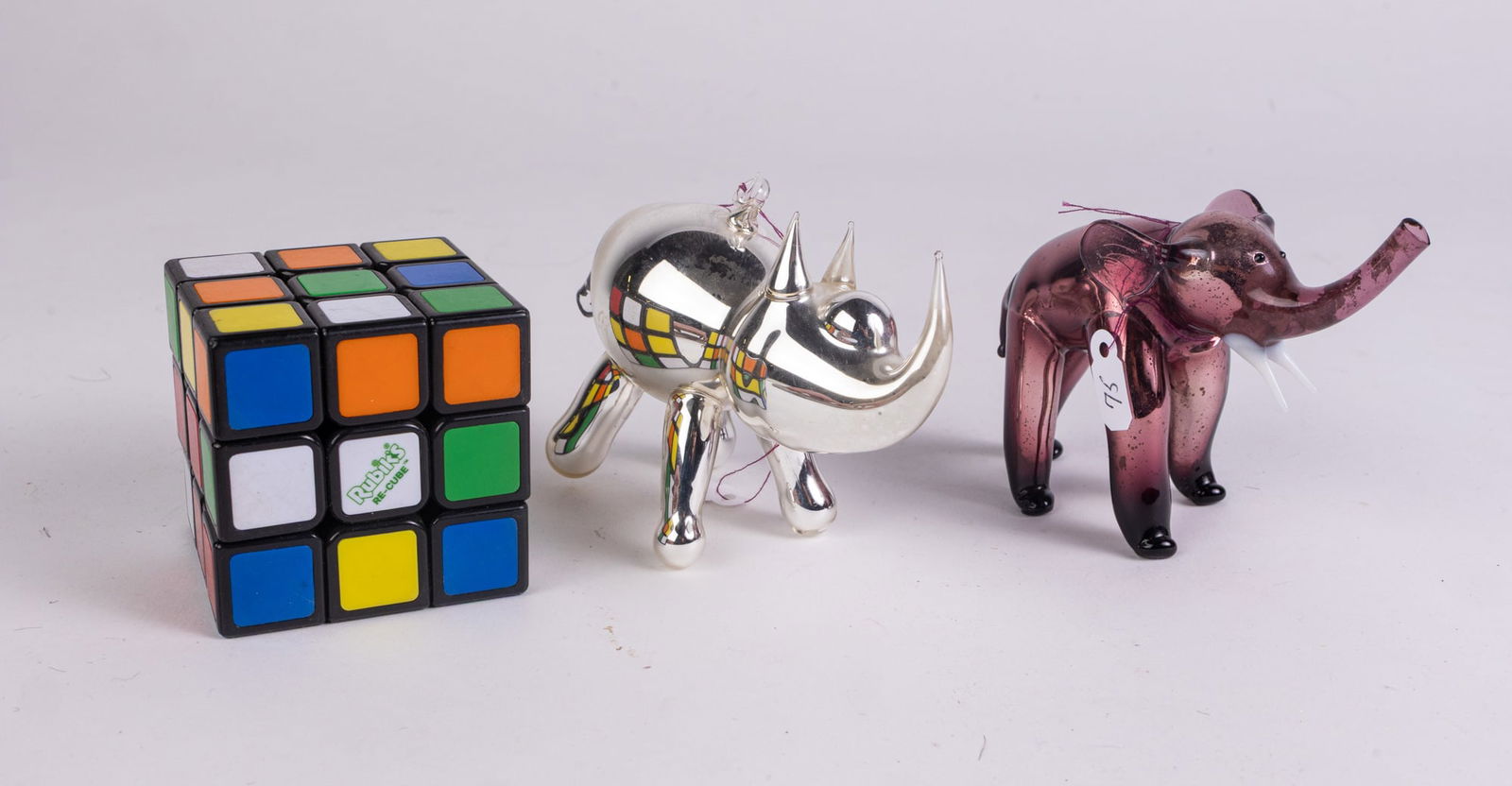 Two Mercury Glass German Animal Figure Ornaments - 2