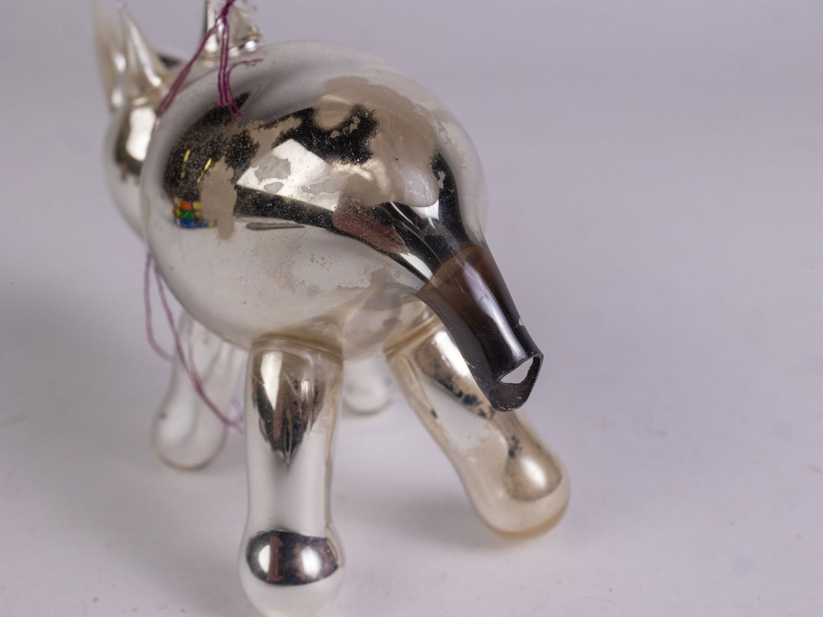 Two Mercury Glass German Animal Figure Ornaments - 5