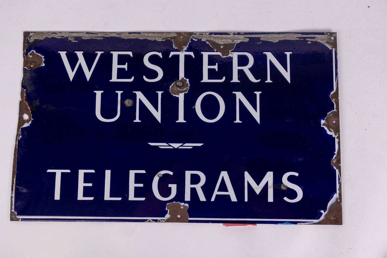 Western Union Telegrams Single Sided Porcelain Sign (1 of 3)
