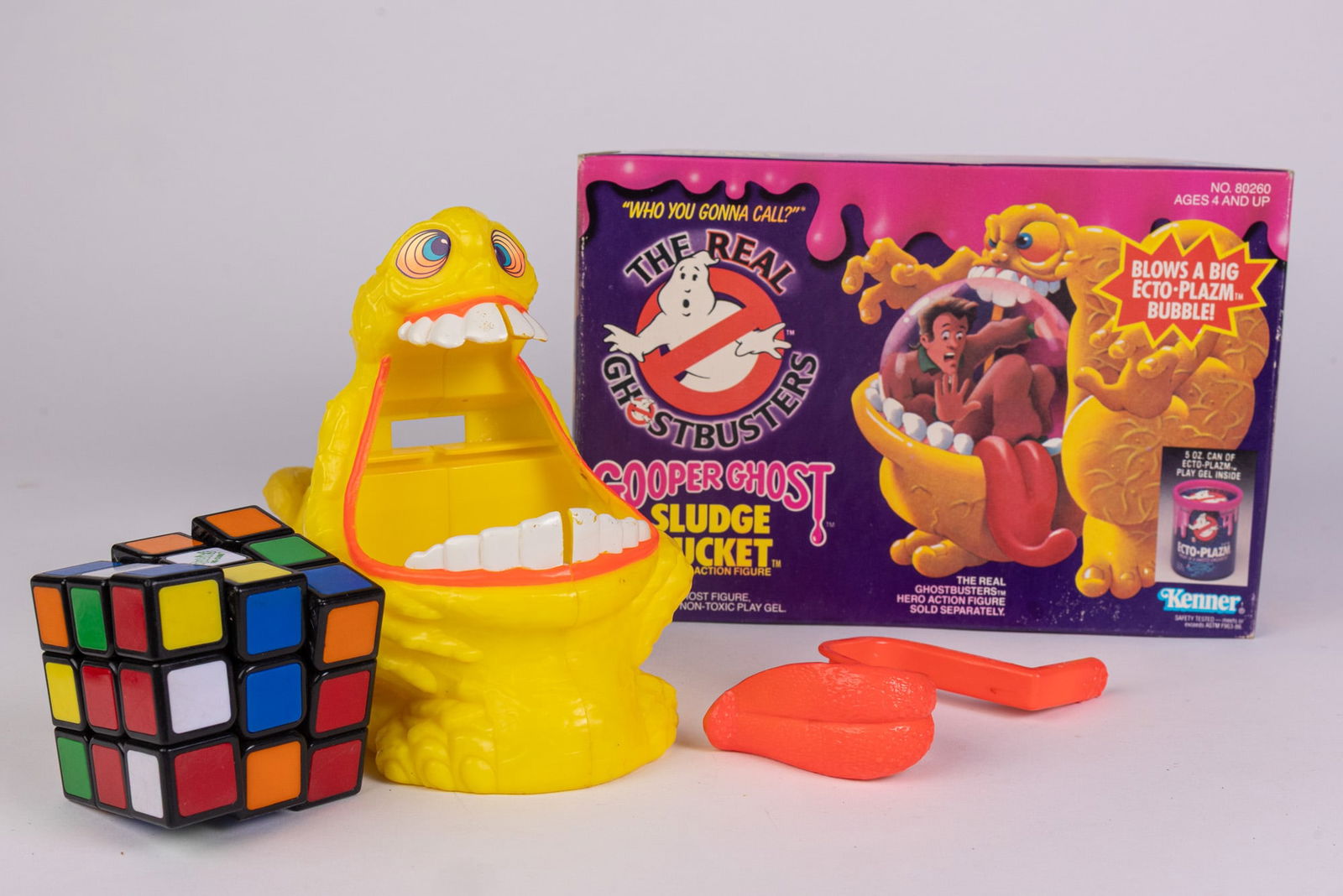 Vintage Kenner 1986 Ghostbusters Gooper Ghost Sludge Bucket ECTO-PLAZM IOB - 2