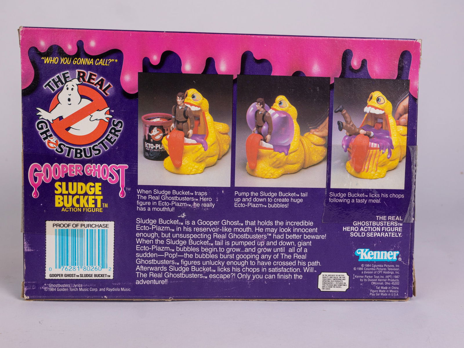 Vintage Kenner 1986 Ghostbusters Gooper Ghost Sludge Bucket ECTO-PLAZM IOB - 5
