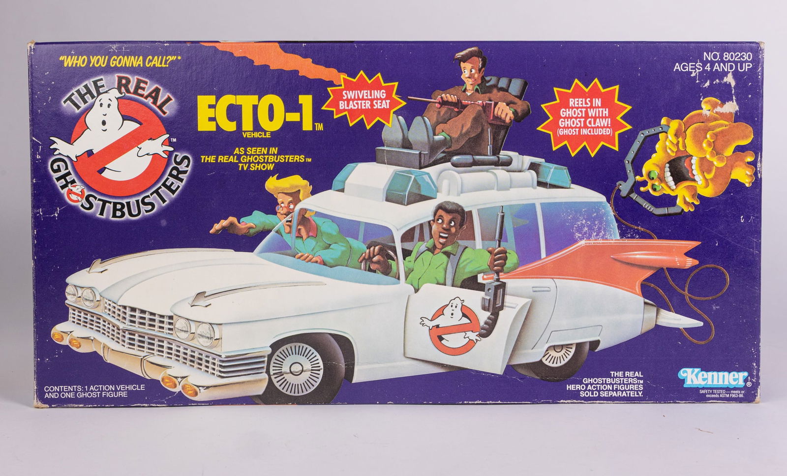 Vintage Kenner 1986 The Real Ghostbusters ECTO-1 Car Vehicle IOB - 10