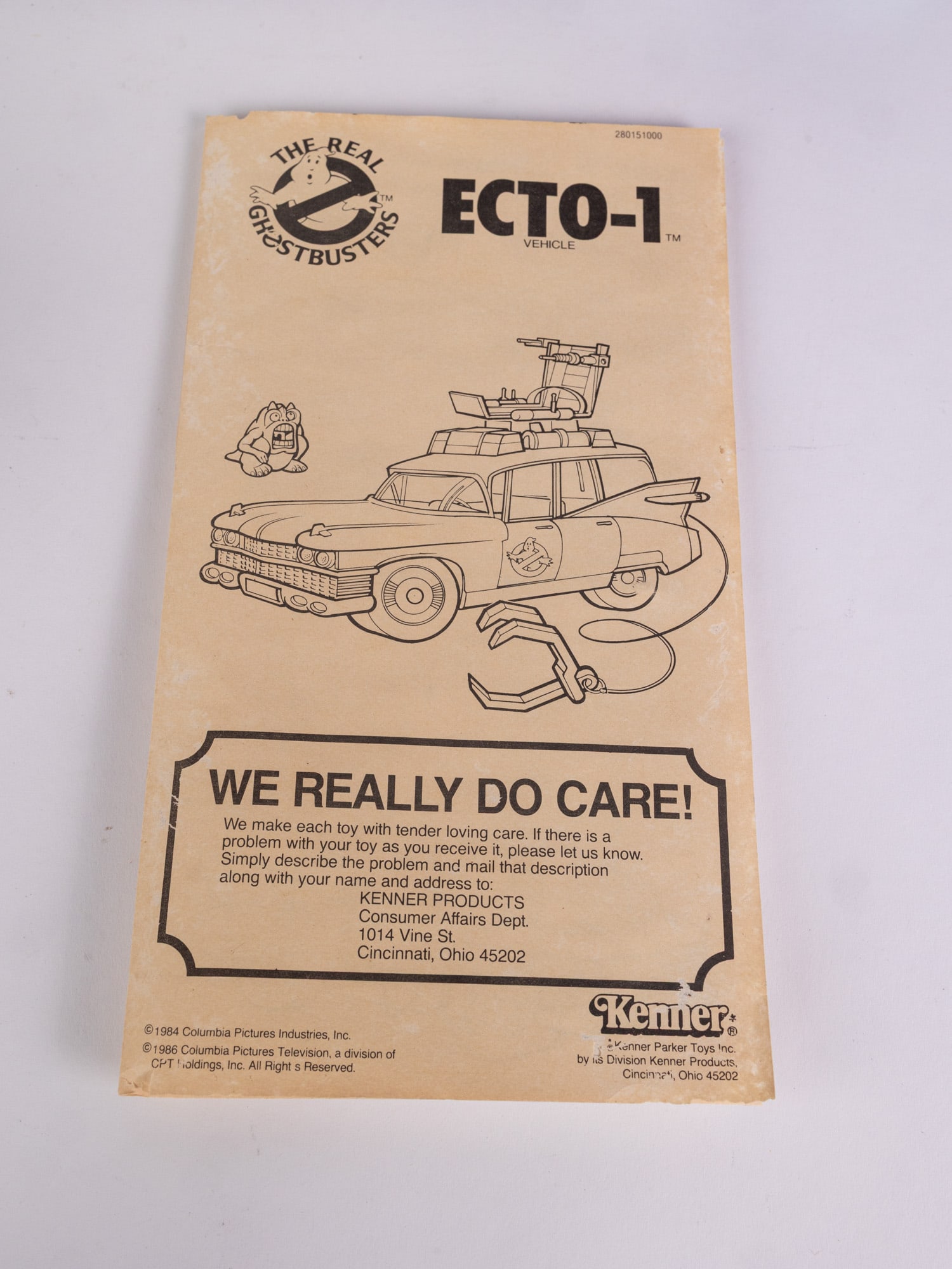Vintage Kenner 1986 The Real Ghostbusters ECTO-1 Car Vehicle IOB - 3