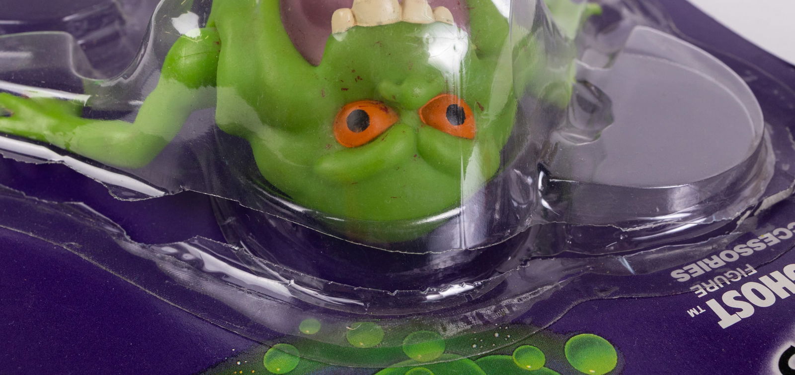 Vintage Kenner 80's Green Ghost & Stay-Puft Man Figures & Slimer Pullover - 12