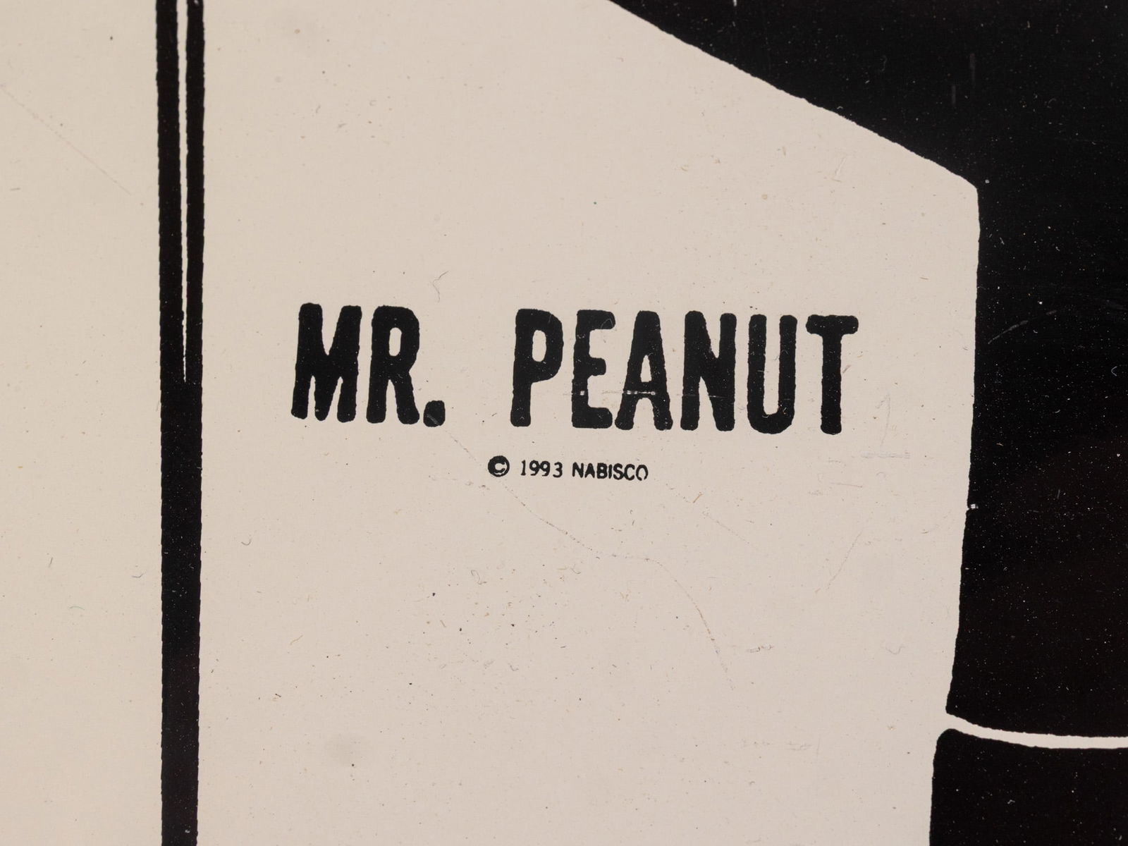 Mr. Peanut "Greetings from Mr. Peanut" Vintage 1993 Porcelain Sign - 3