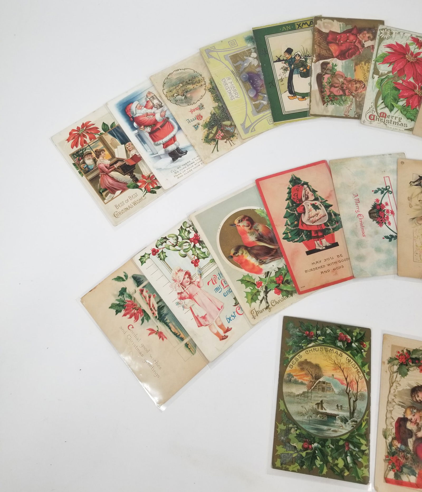 Grouping of Antique Christmas Postcards - 2