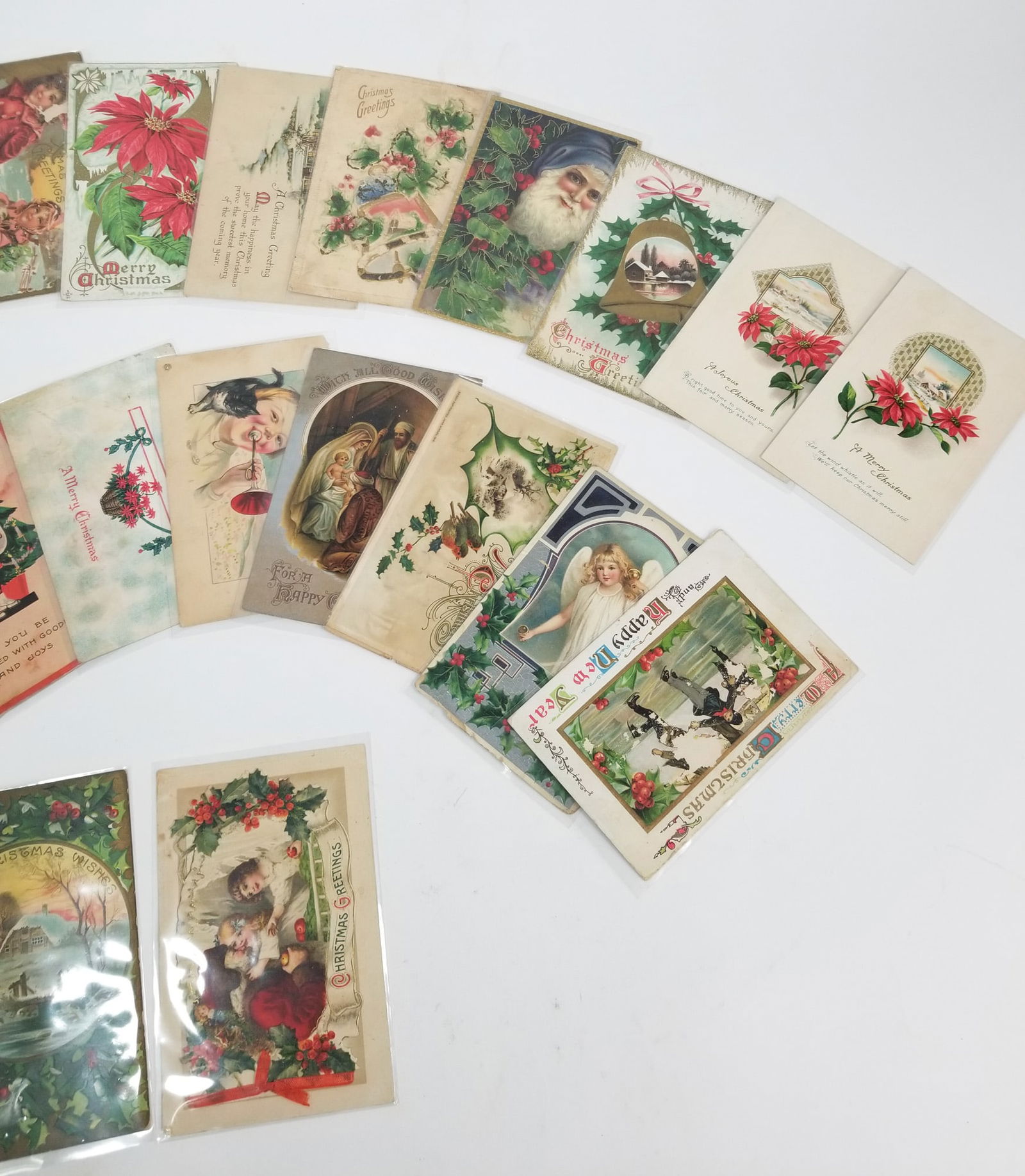 Grouping of Antique Christmas Postcards - 3