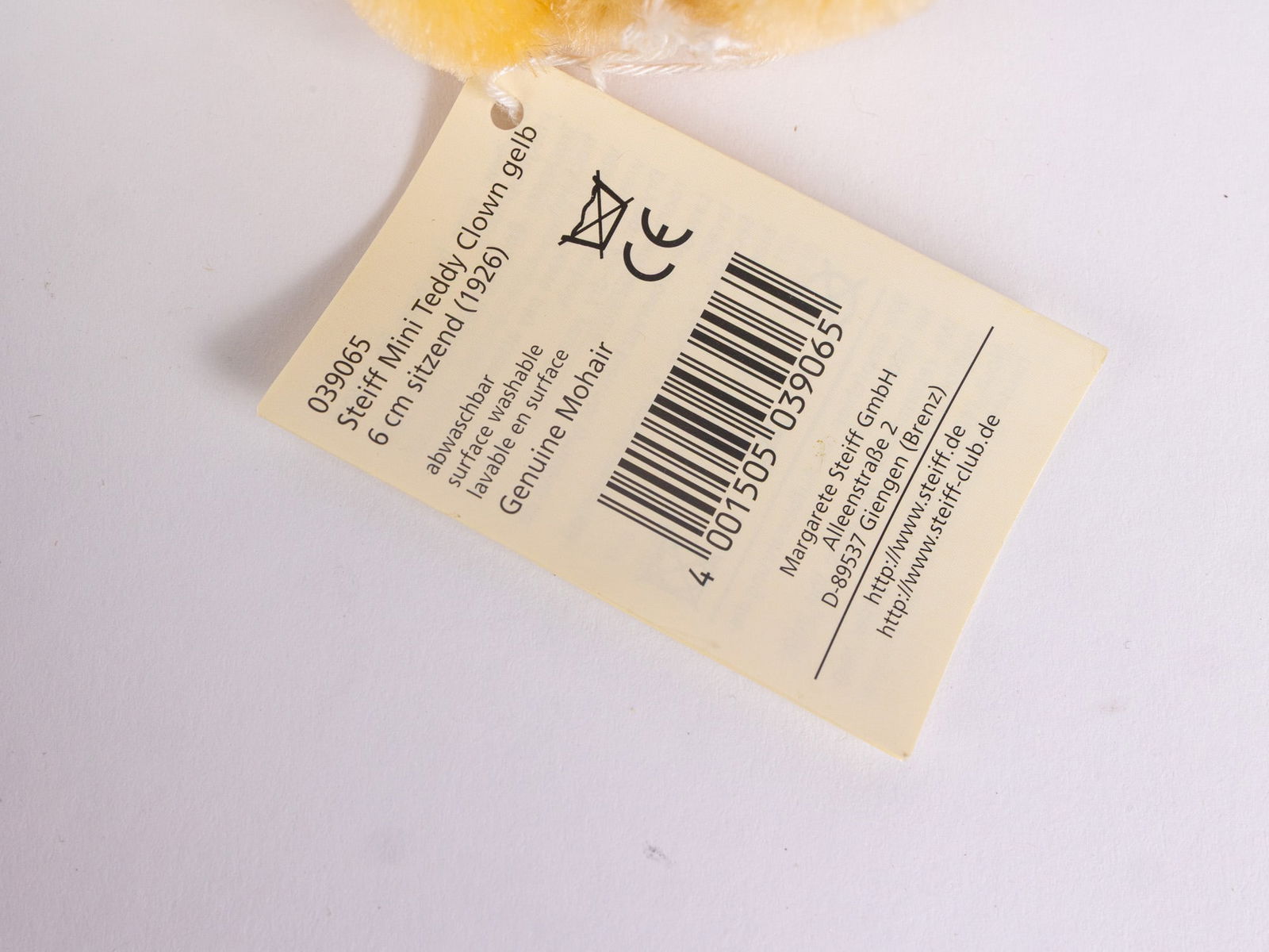 Steiff Miniature 3.5" Clown Teddy Bear - 7