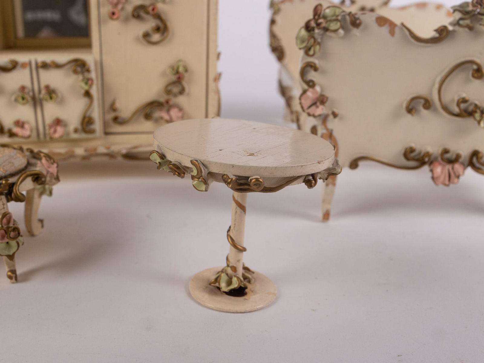 Six Piece Set of Puppen Möbel Spielwaren Early 20th Century Doll Furniture - 7