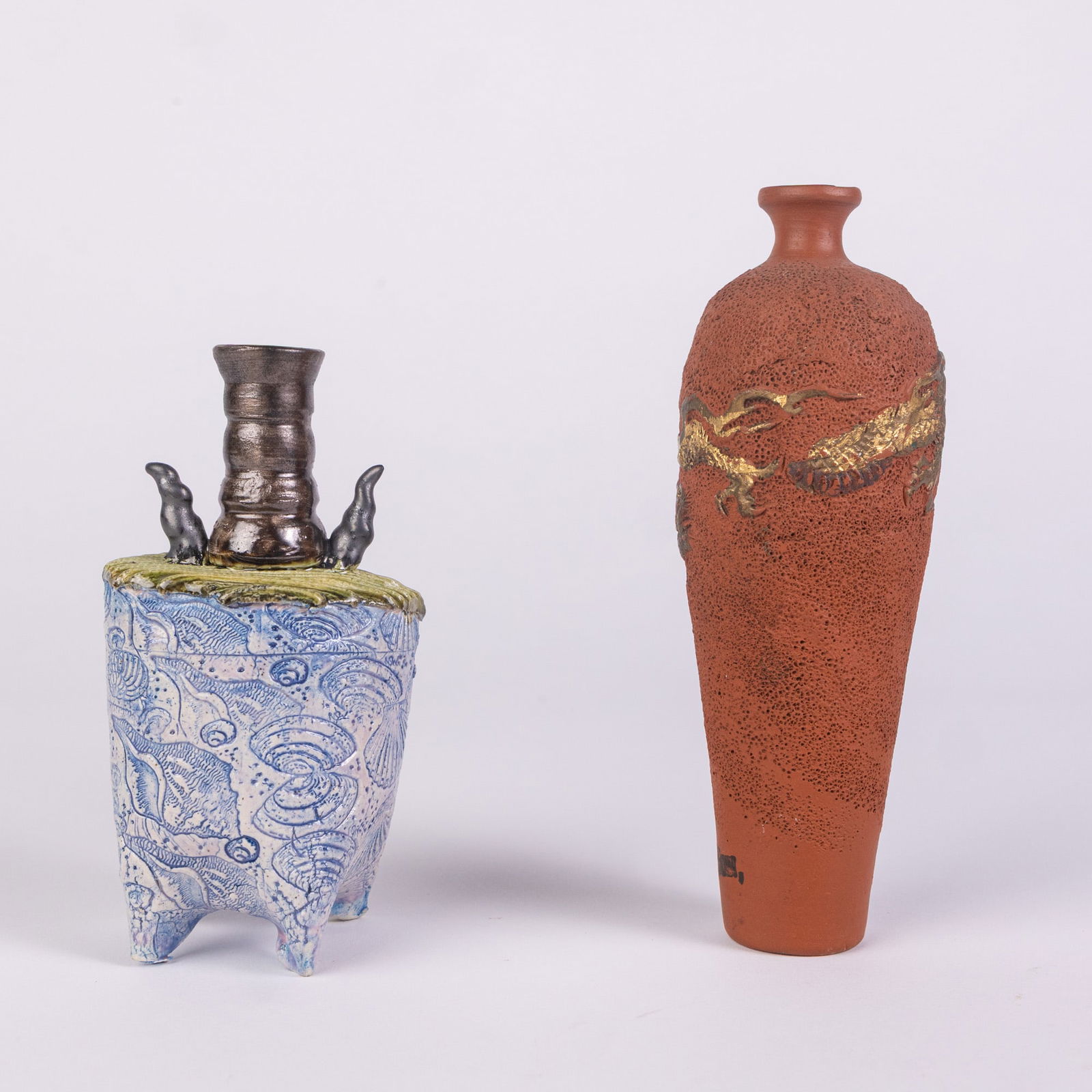 Two Vintage Folk Art Pottery Pieces (1 of 4)