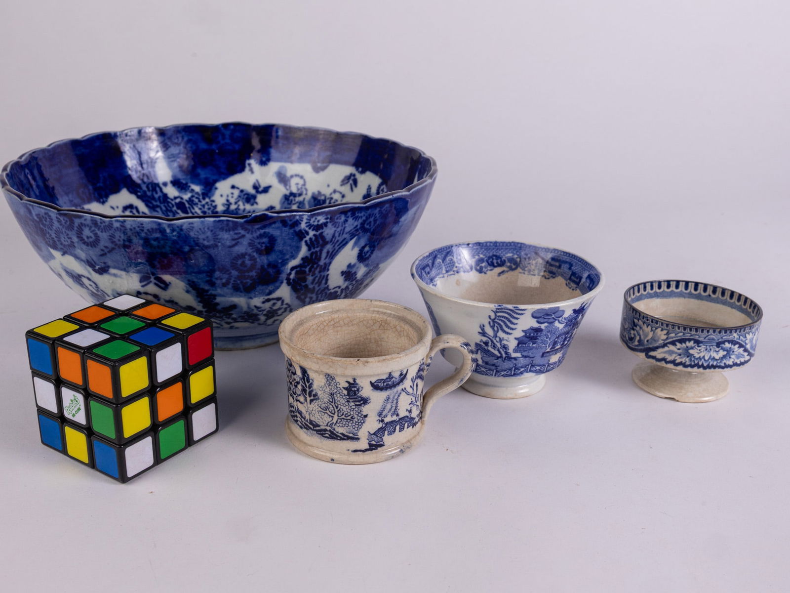 Four Pieces of Antique Early Asian Blue & White Porcelain - 2