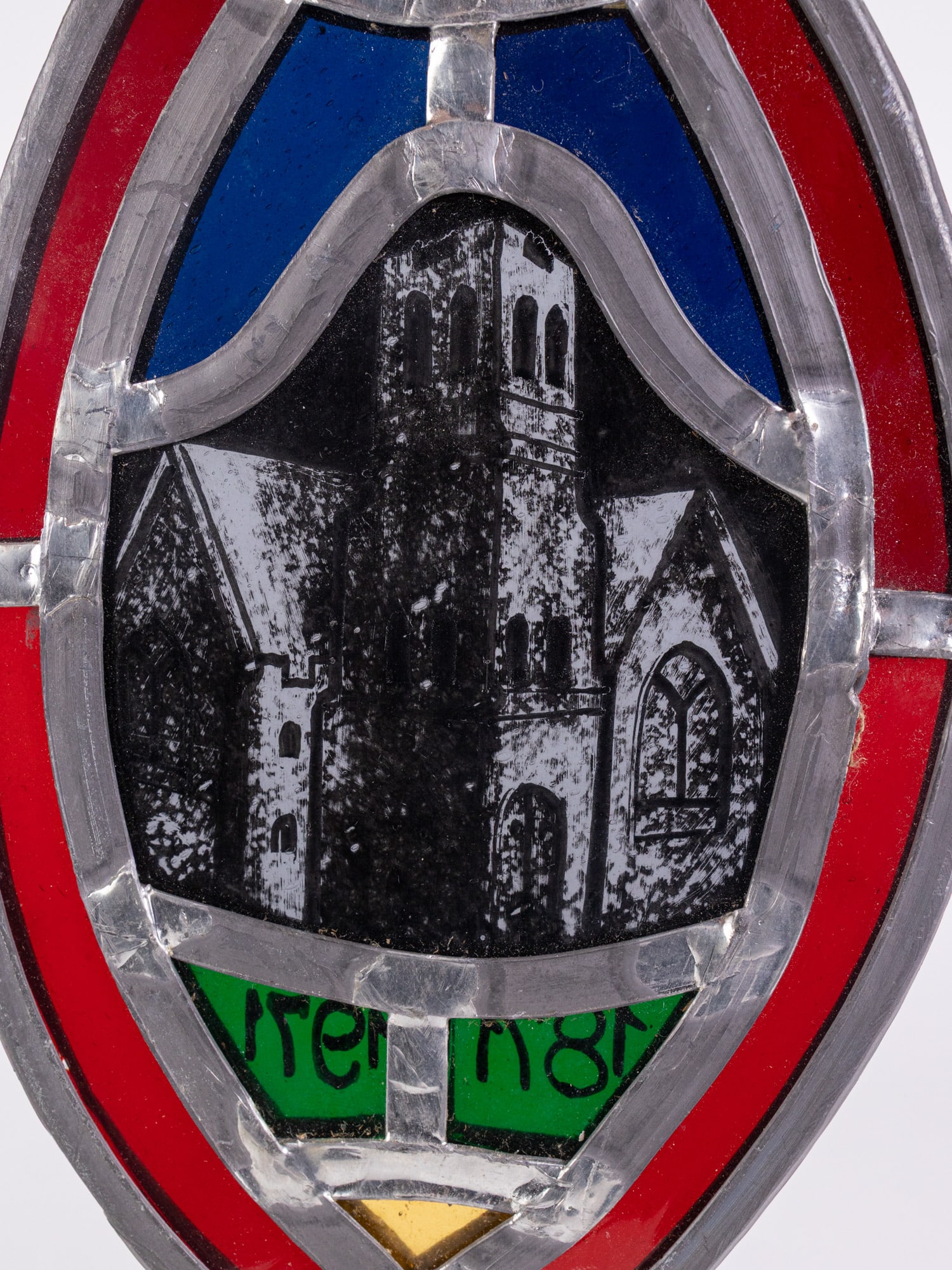 Vintage Leaded Stained Glass Suncatcher - 3