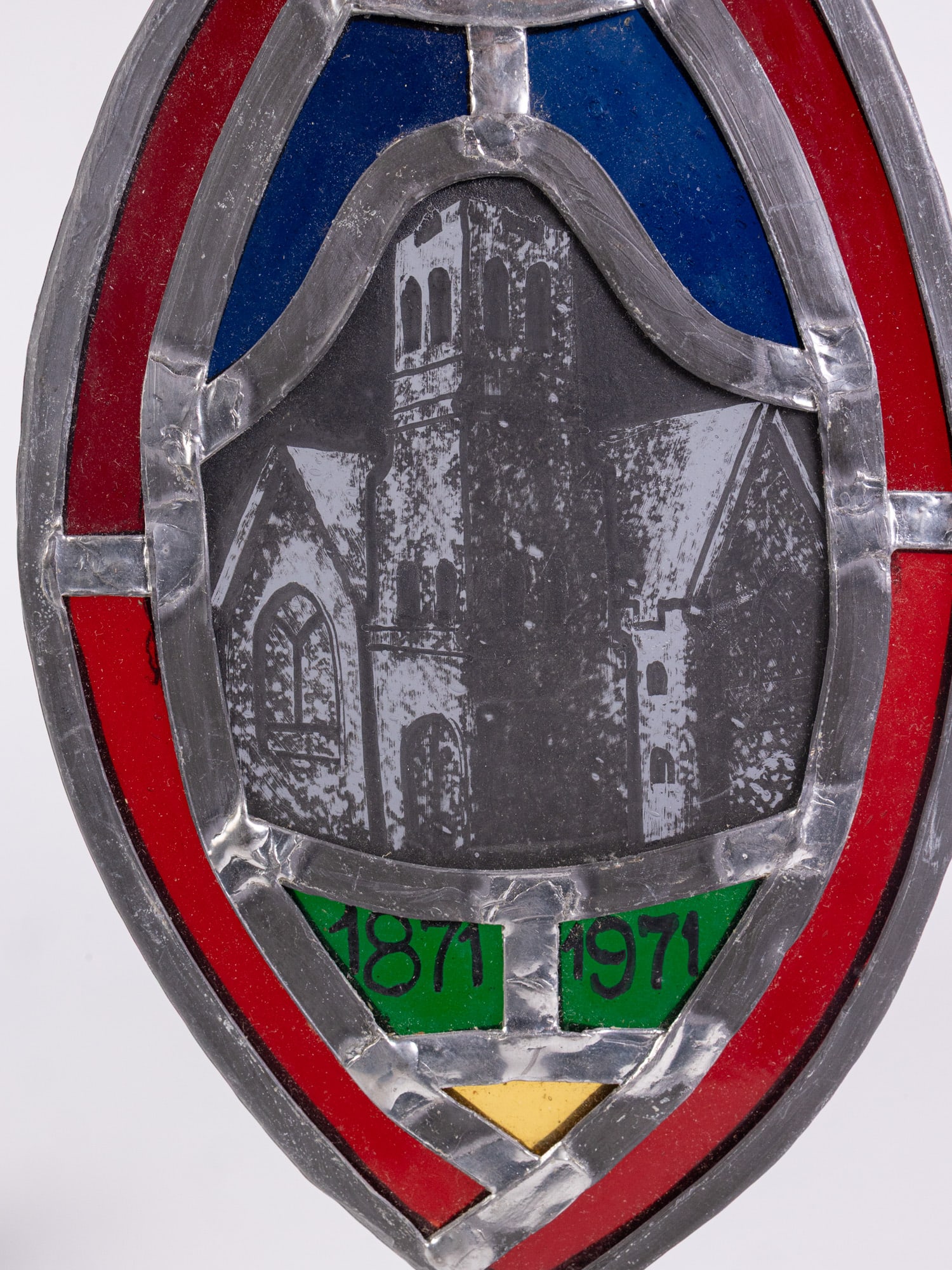 Vintage Leaded Stained Glass Suncatcher - 4