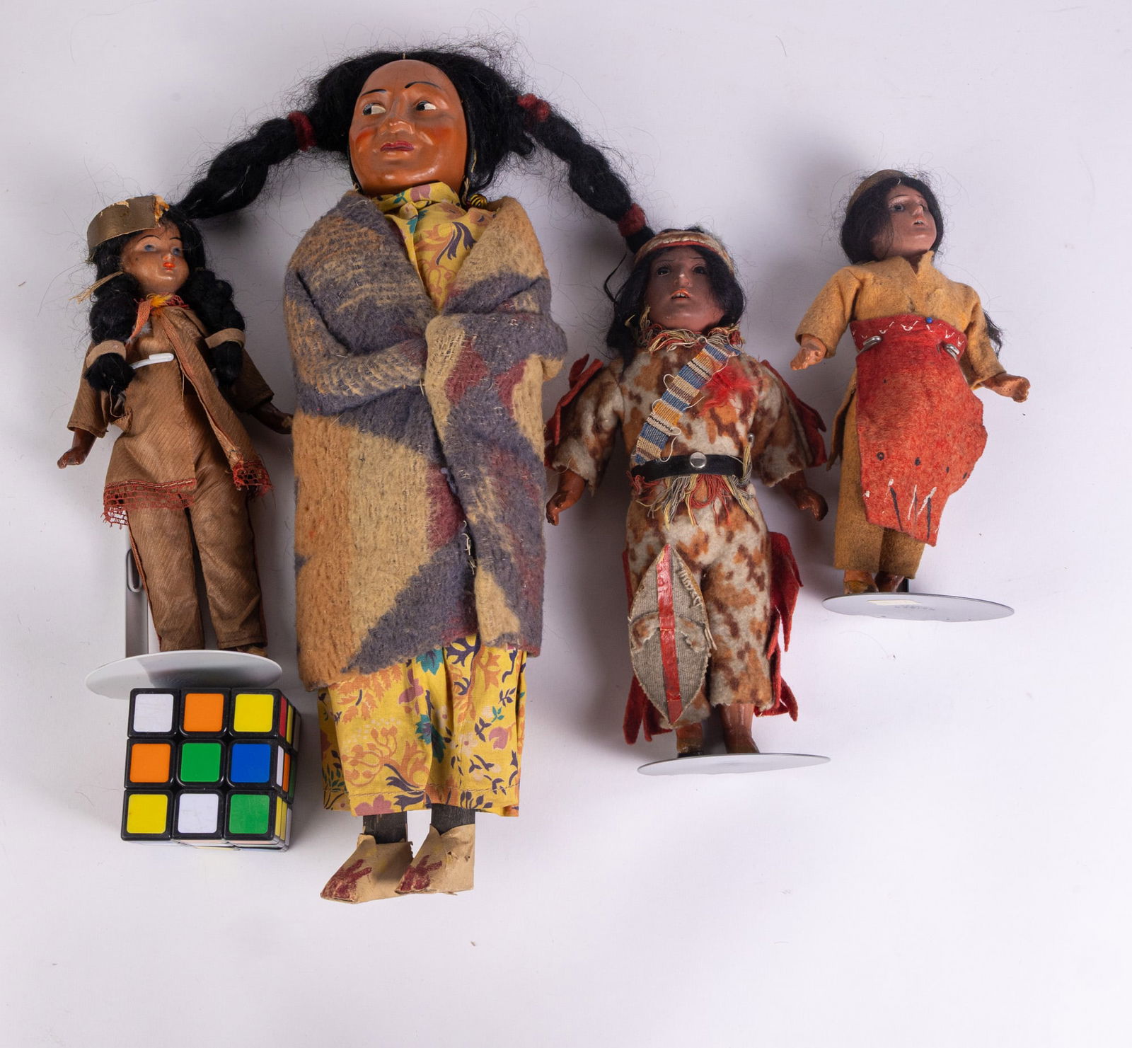 Skookum and Skookum Type Vintage Native American Dolls - 2