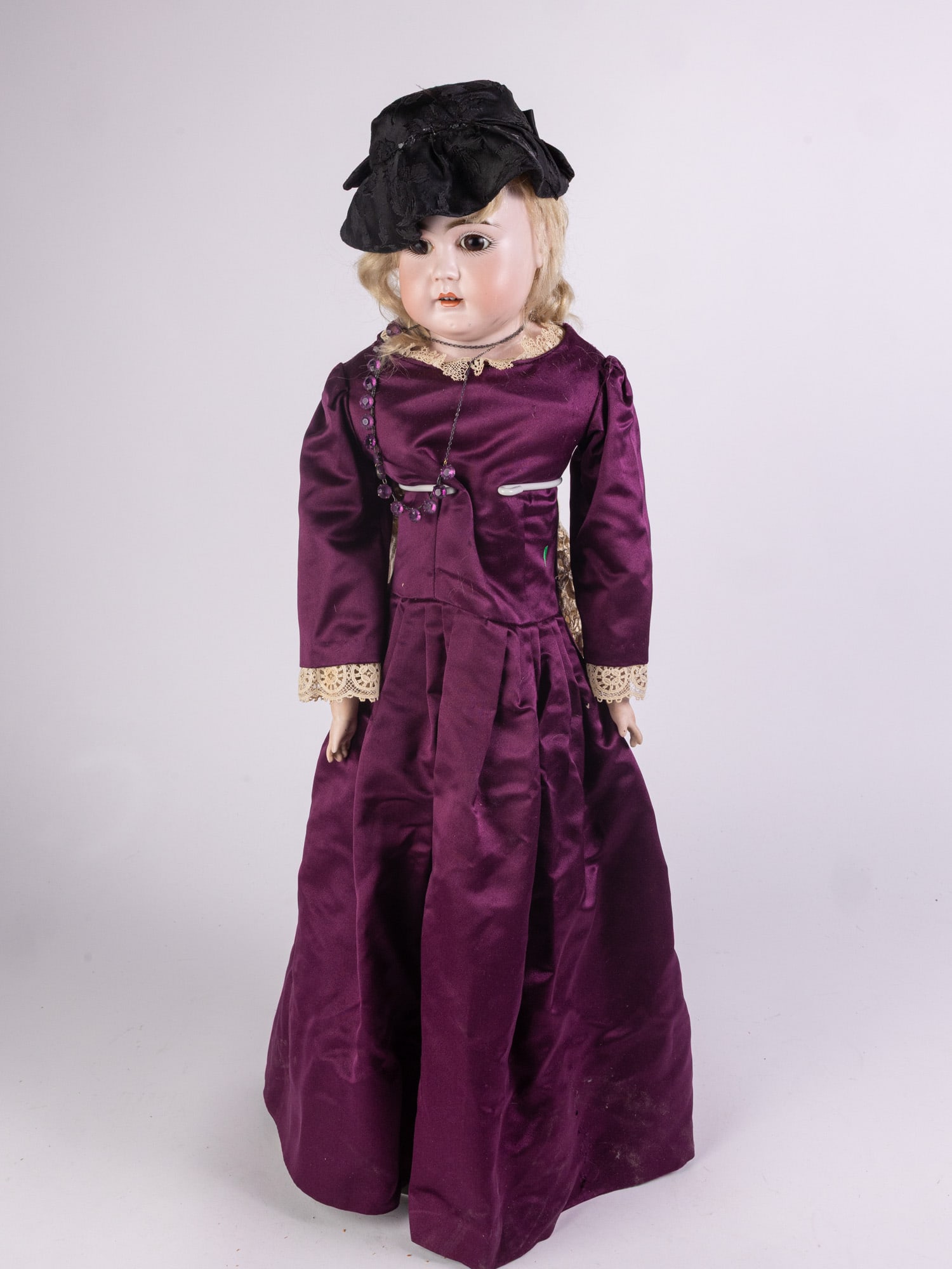 Antique German Bisque Porcelain Doll w/ Sterling Jewelry (1 of 8)