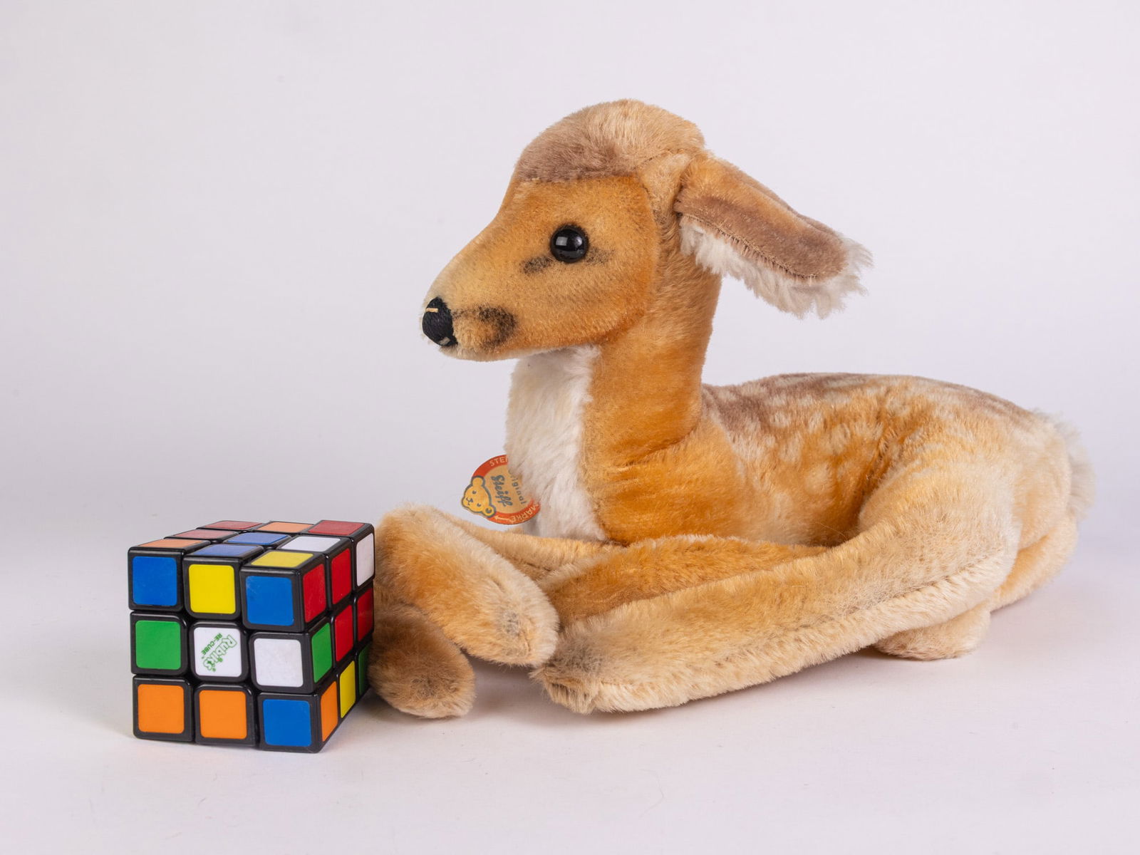 Steiff Vintage Reclining Fawn Deer Stuffed Animal - 2