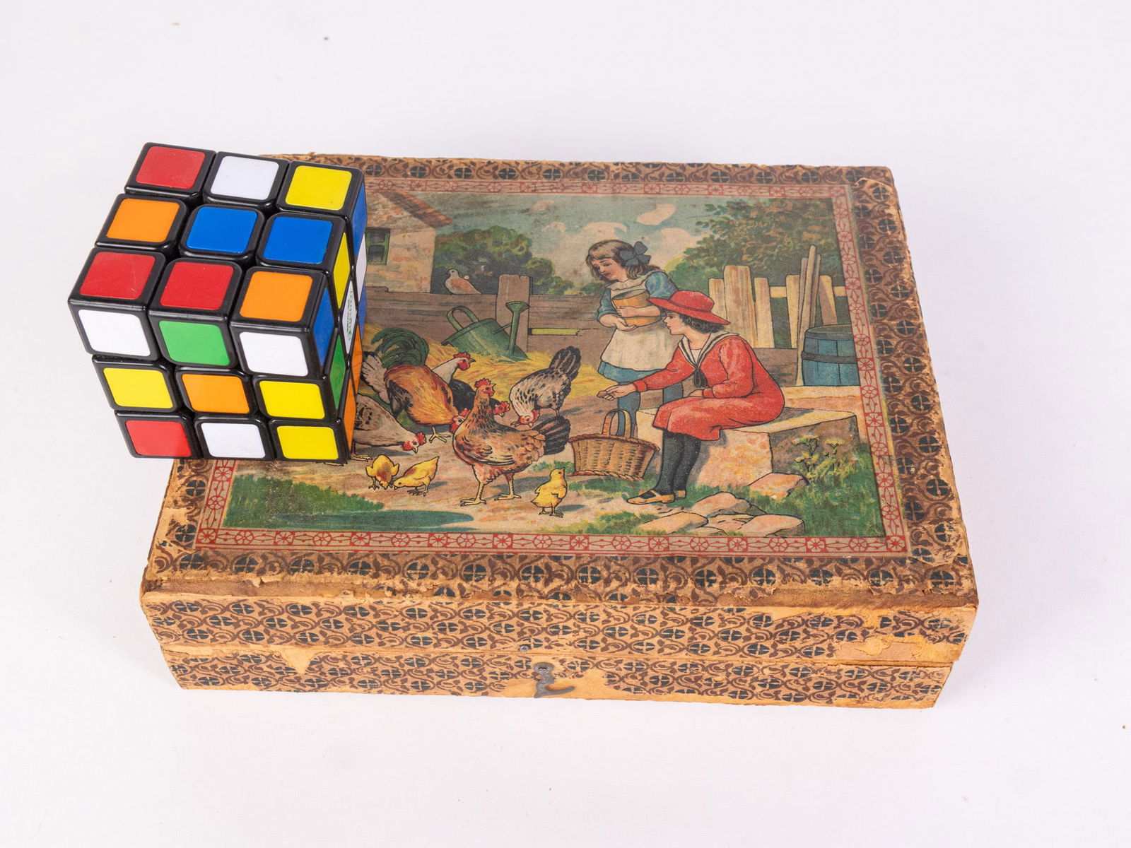 Nice Complete Set of Victorian Picture Puzzle Blocks in Case - 2