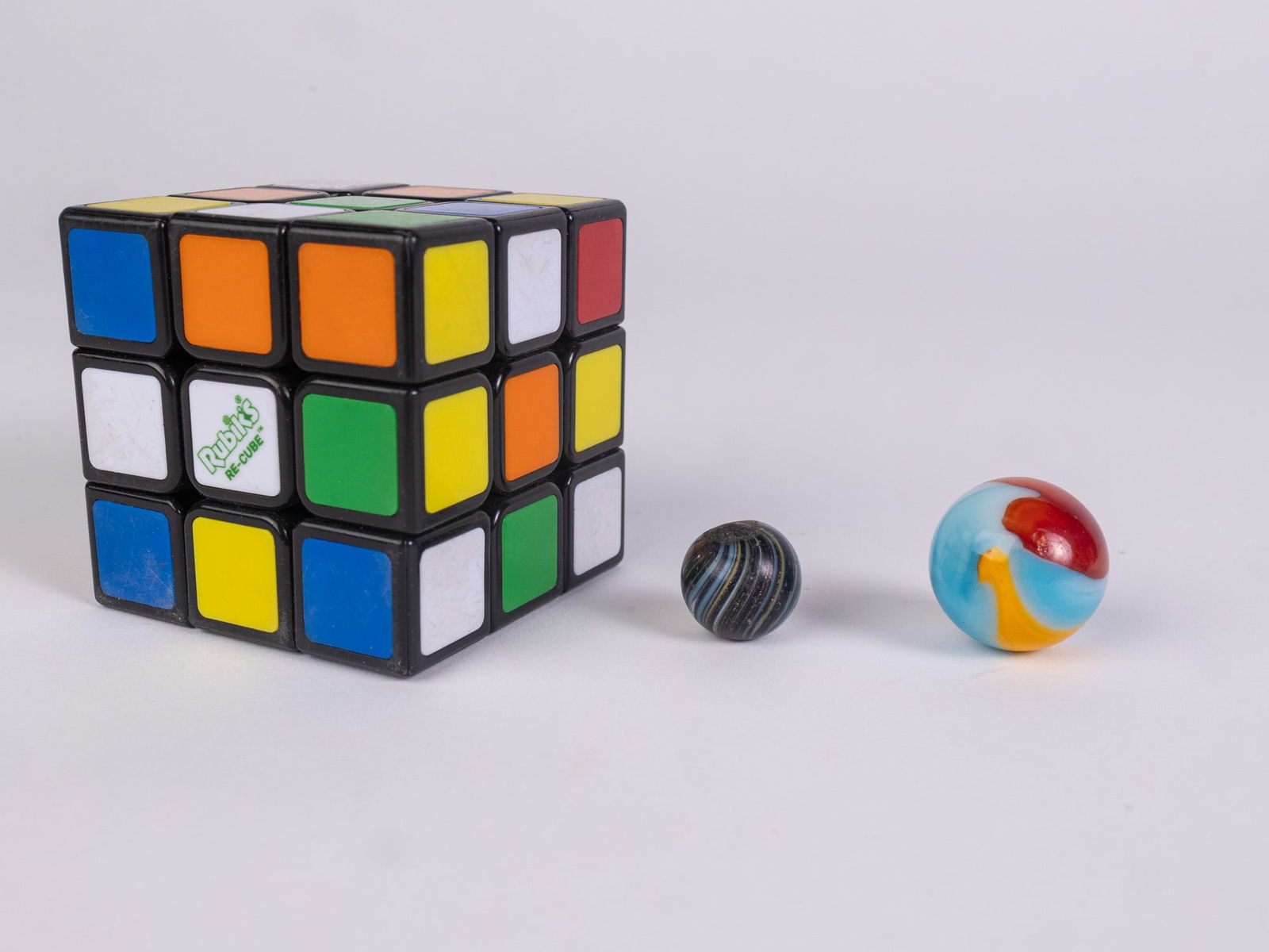 Pair of Vintage Marbles ft. Vitro Parrot & Onion Skin Lutz - 2