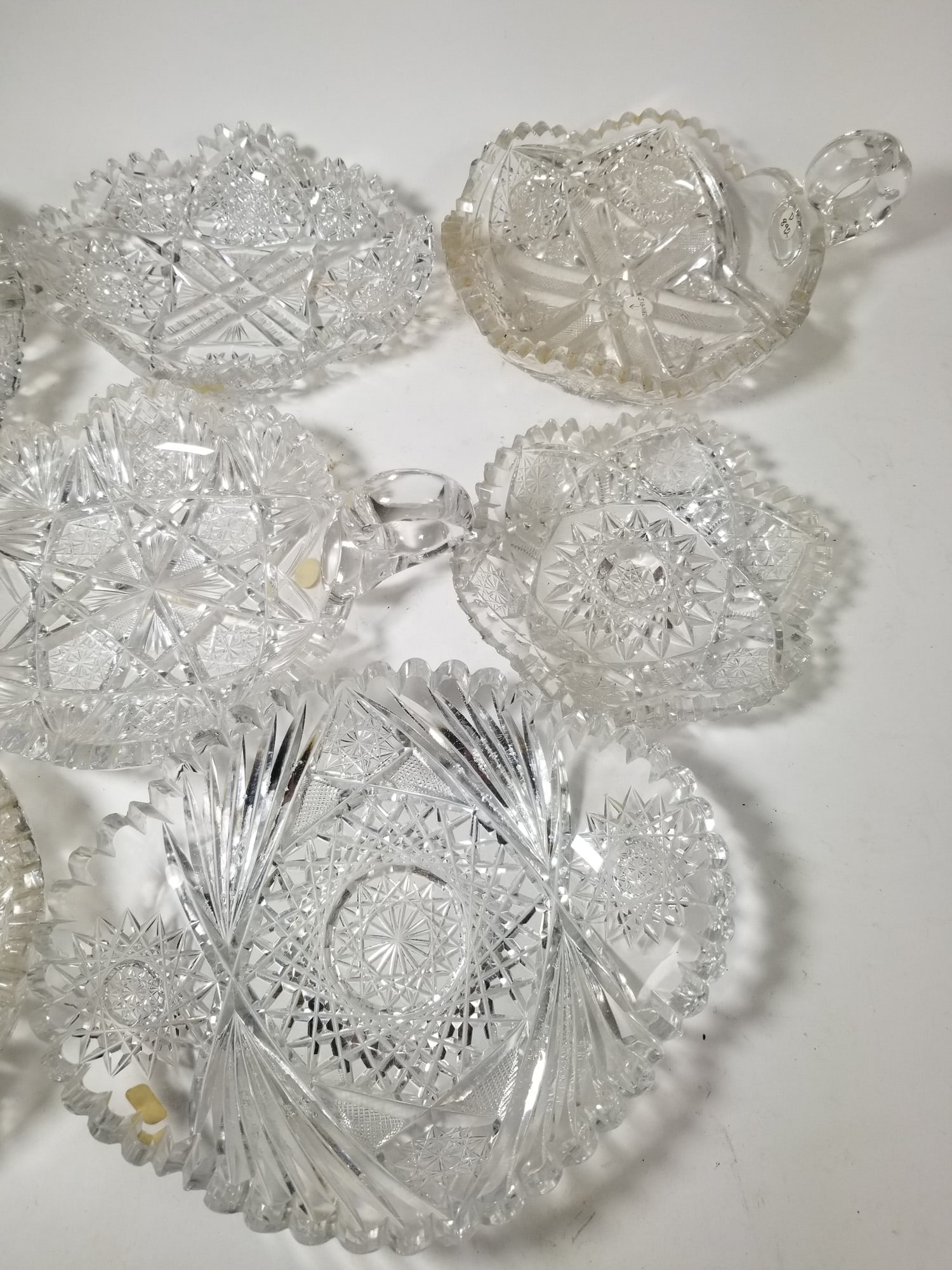 Antique American Brilliant Cut Glass Grouping ft. J. Hoare - Corning Signed - 2